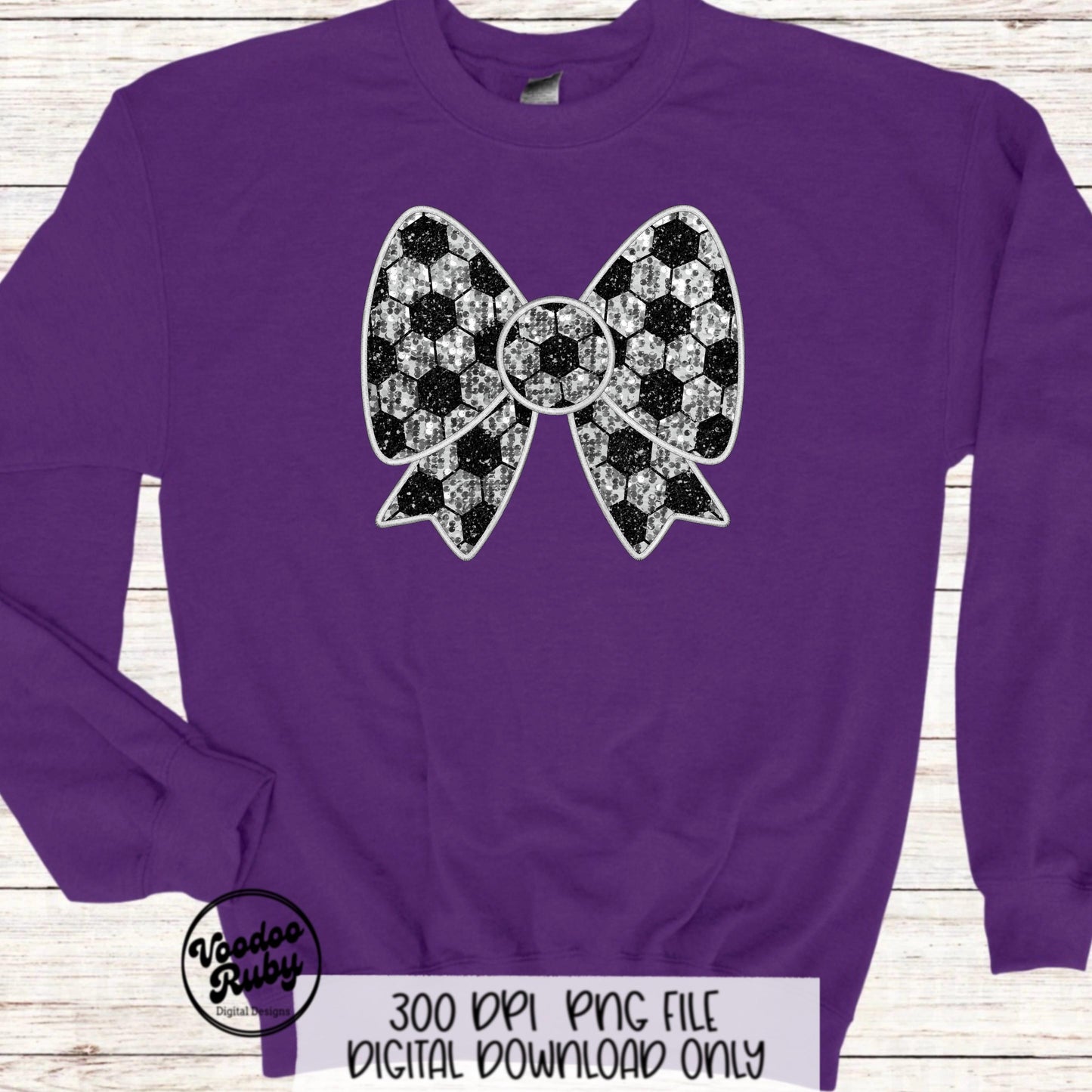 Coquette Soccer Bow Design Soccer PNG Soccer Mom Sublimation Hand Drawn Digital Download Sequins Glitter Faux Embroidery PNG