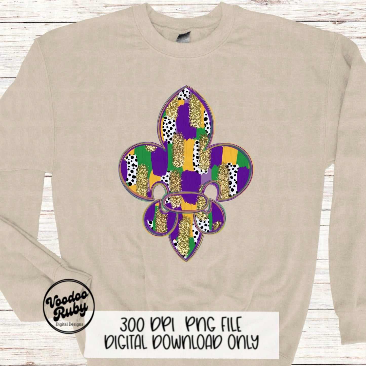 Louisiana Mardi Gras Fleur de Lis Design PNG Hand Drawn Digital Download Hand Drawn Faux Sequin Louisiana Fleur de lis DTF Printable Cajun