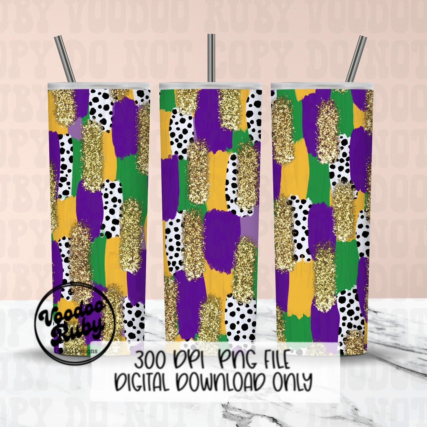 Mardi Gras Brushstroke Background PNG Sublimation Digital Paper Hand Drawn Digital Download Gold Glitter Purple Green Brush Strokes Paint