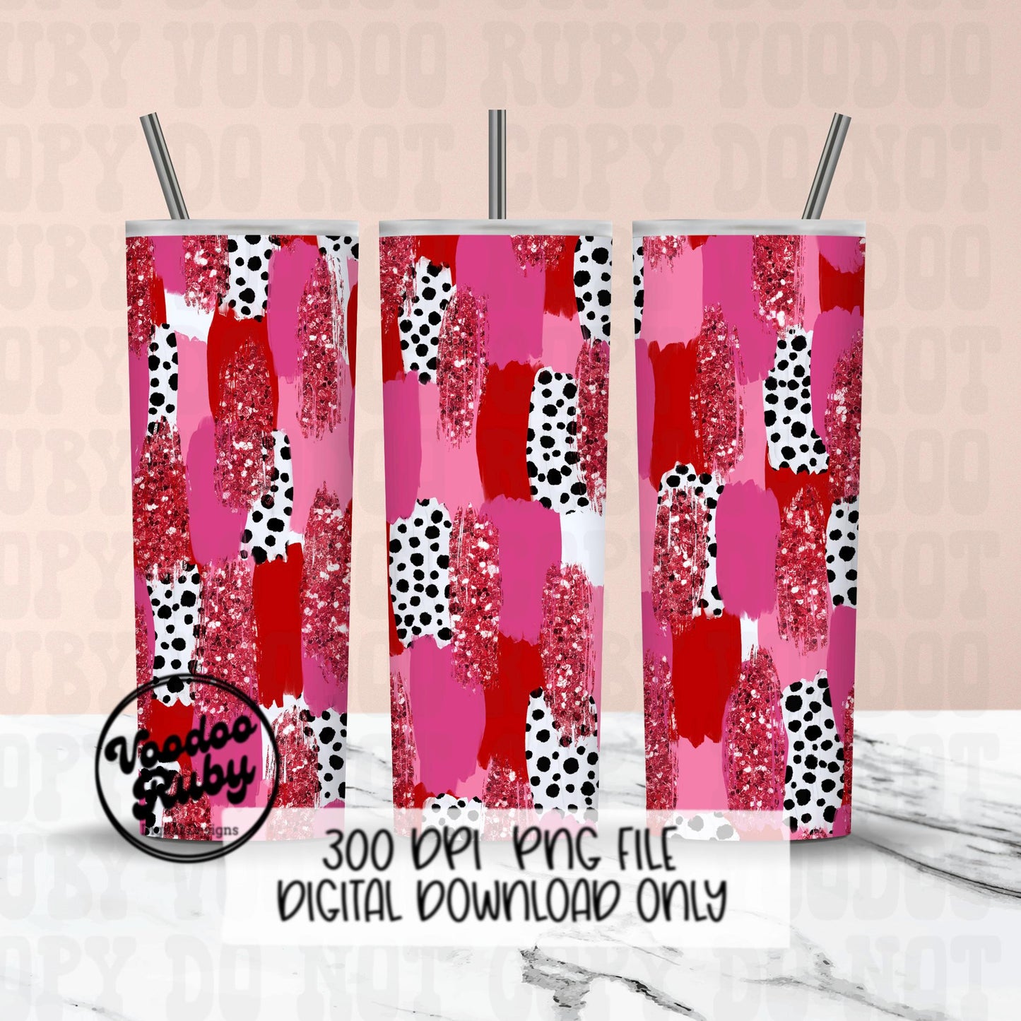 Valentine’s Day Brushstroke Background PNG Sublimation Digital Paper Hand Drawn Digital Download Glitter Red Pink Brush Strokes Messy Paint