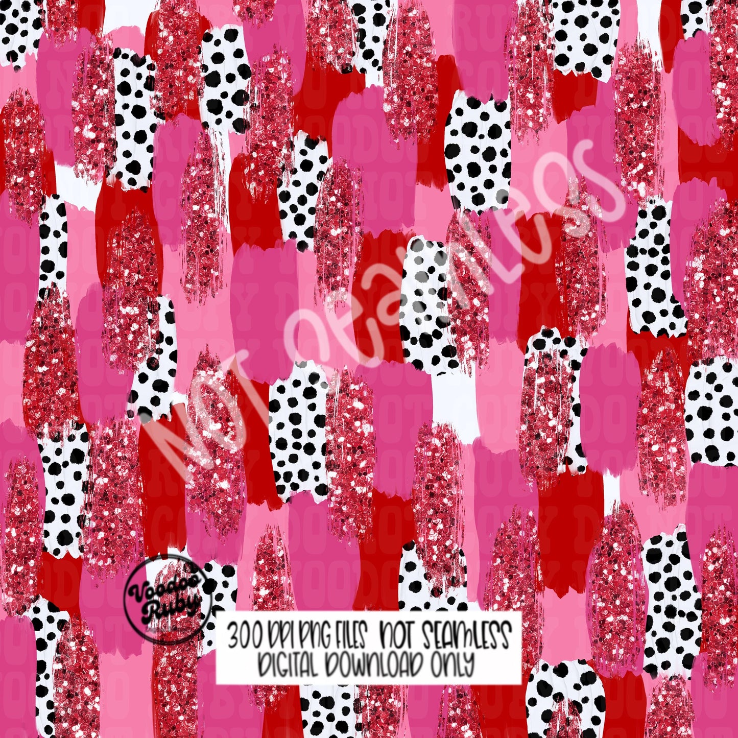 Valentine’s Day Brushstroke Background PNG Sublimation Digital Paper Hand Drawn Digital Download Glitter Red Pink Brush Strokes Messy Paint