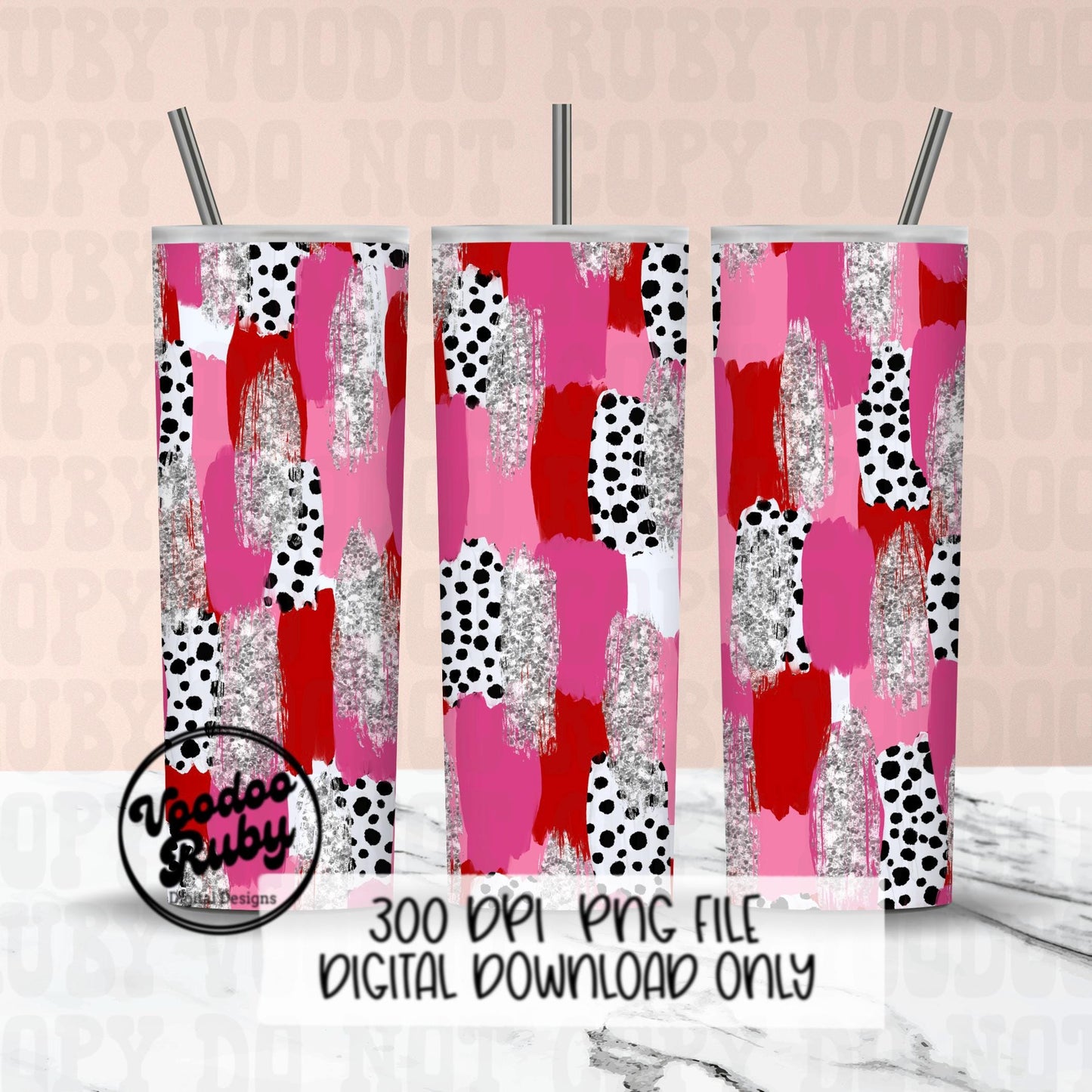 Valentine’s Day Brushstroke Background PNG Sublimation Digital Paper Hand Drawn Digital Download Glitter Red Pink Brush Strokes Messy Paint