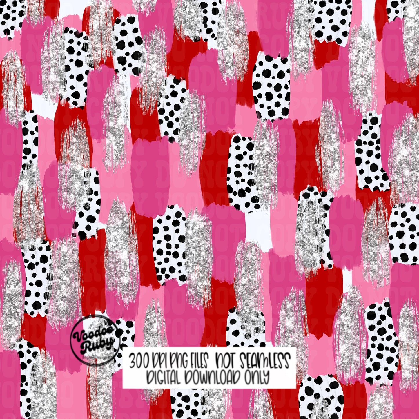 Valentine’s Day Brushstroke Background PNG Sublimation Digital Paper Hand Drawn Digital Download Glitter Red Pink Brush Strokes Messy Paint