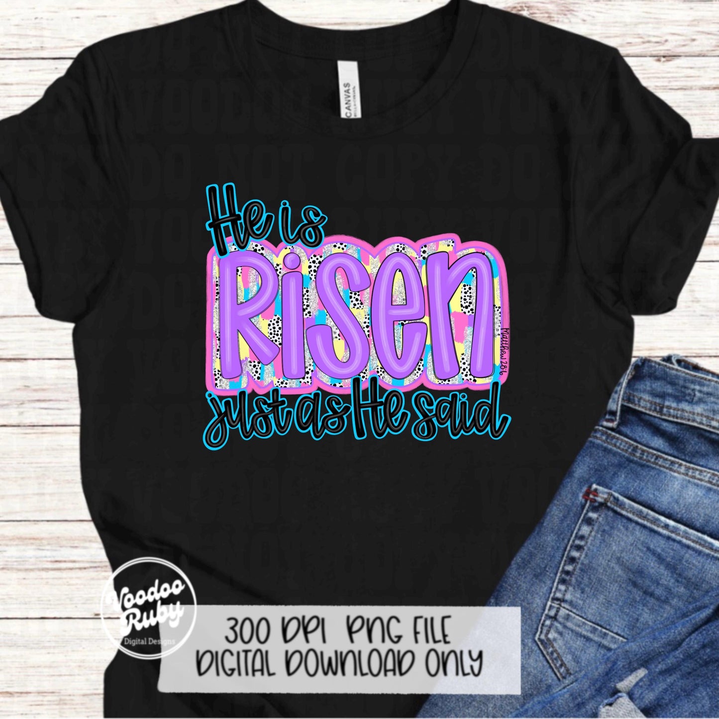 He Is Risen Easter PNG Design, Christian Hand Drawn Digital Download, Pink Bible Verse Jesus Sublimation Design, Brushstroke DTF Printable