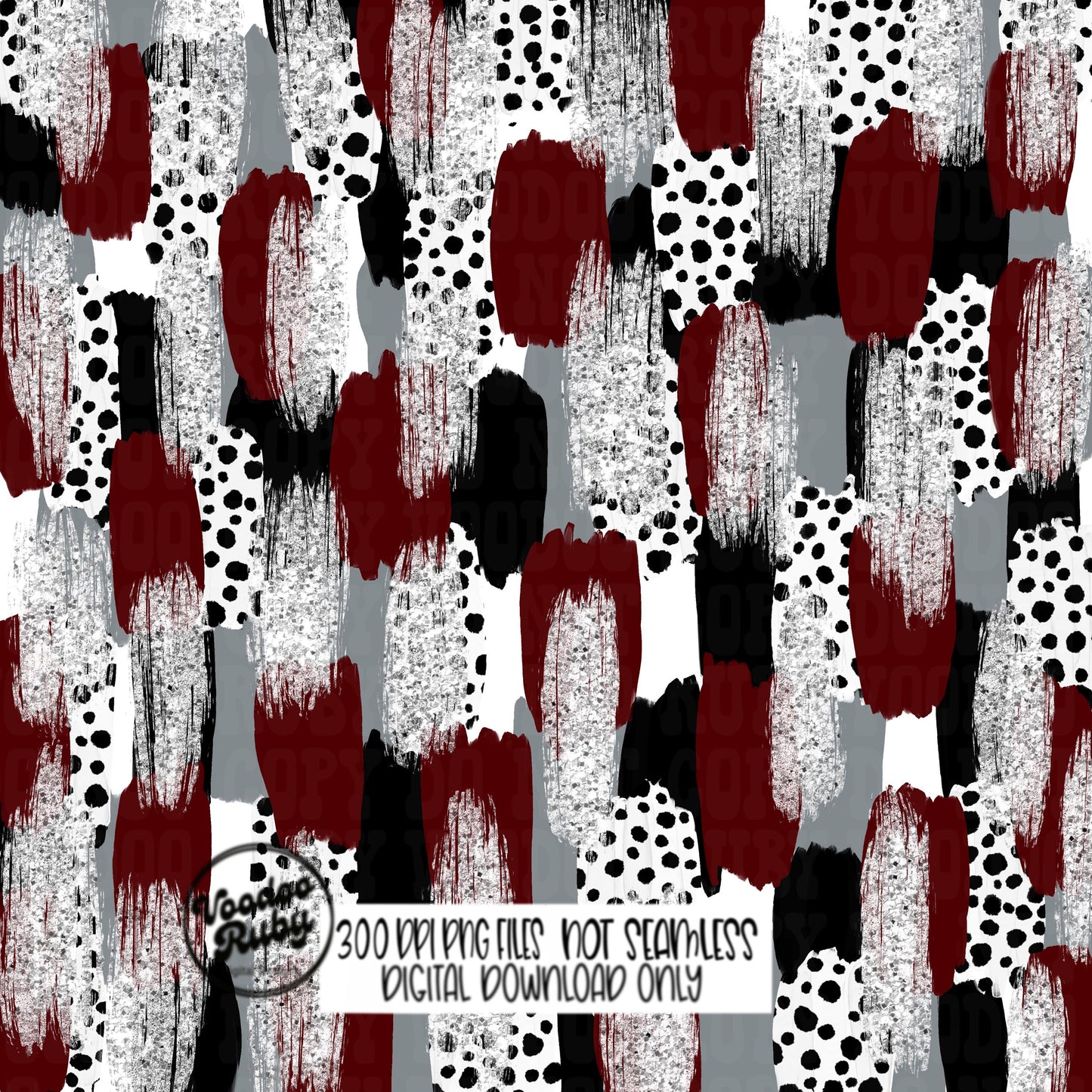 Maroon Gray Brushstroke Background PNG Sublimation Digital Paper Hand Drawn Digital Download Football Brush Strokes Messy Paint Mascots