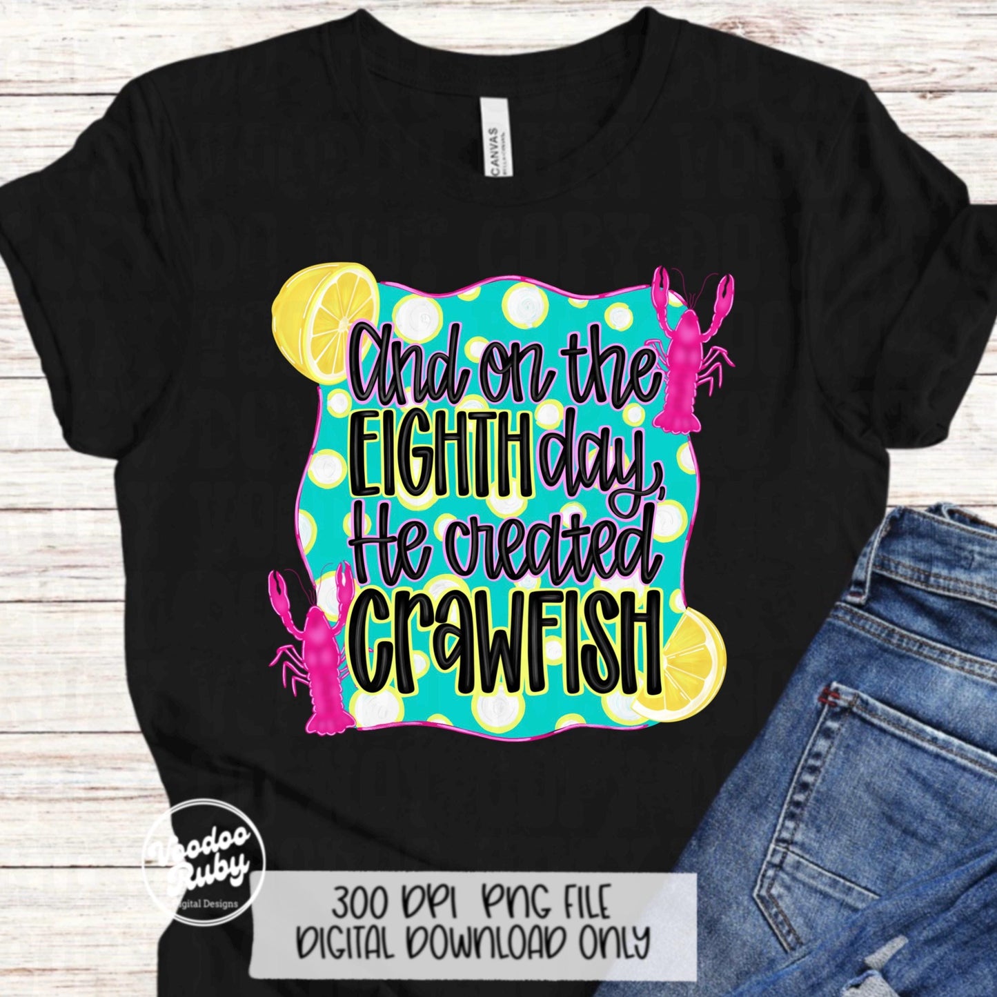 Jesus Crawfish Boil PNG: Louisiana Cajun Design (Digital Download)