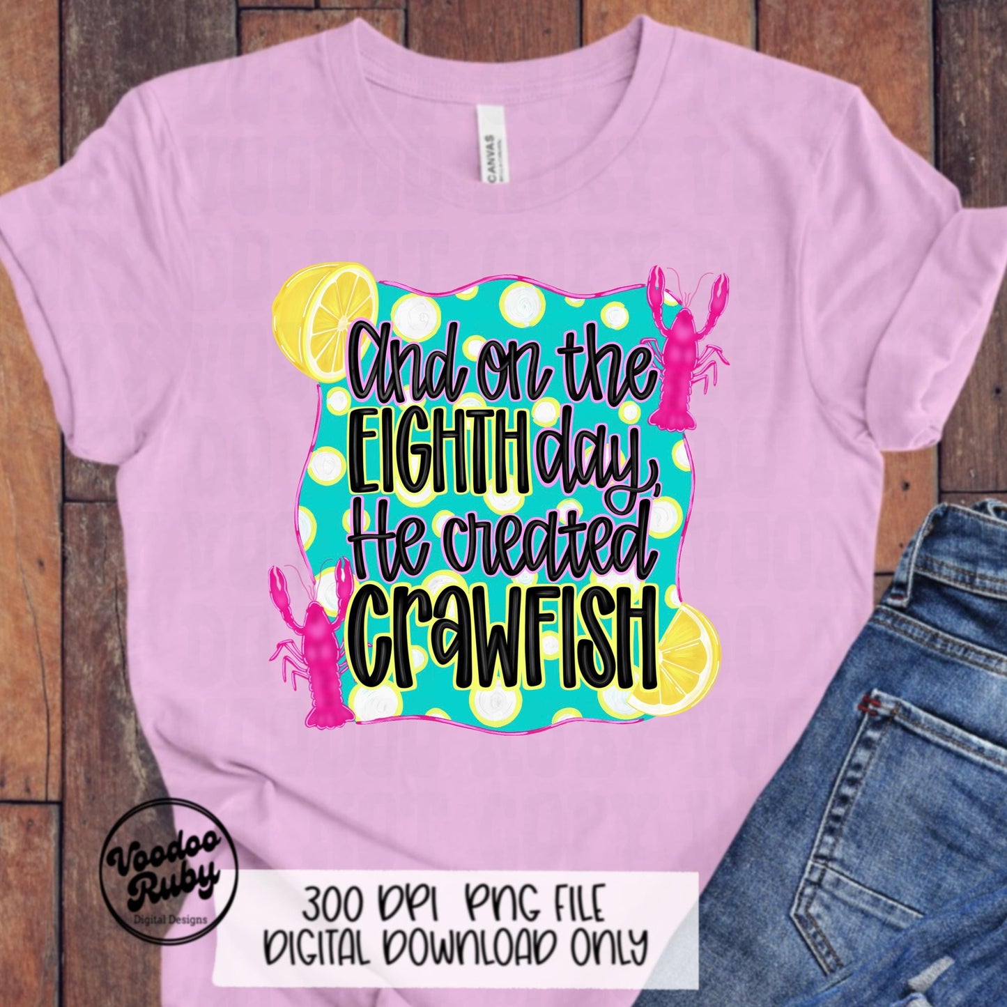 Jesus Crawfish Boil PNG: Louisiana Cajun Design (Digital Download)