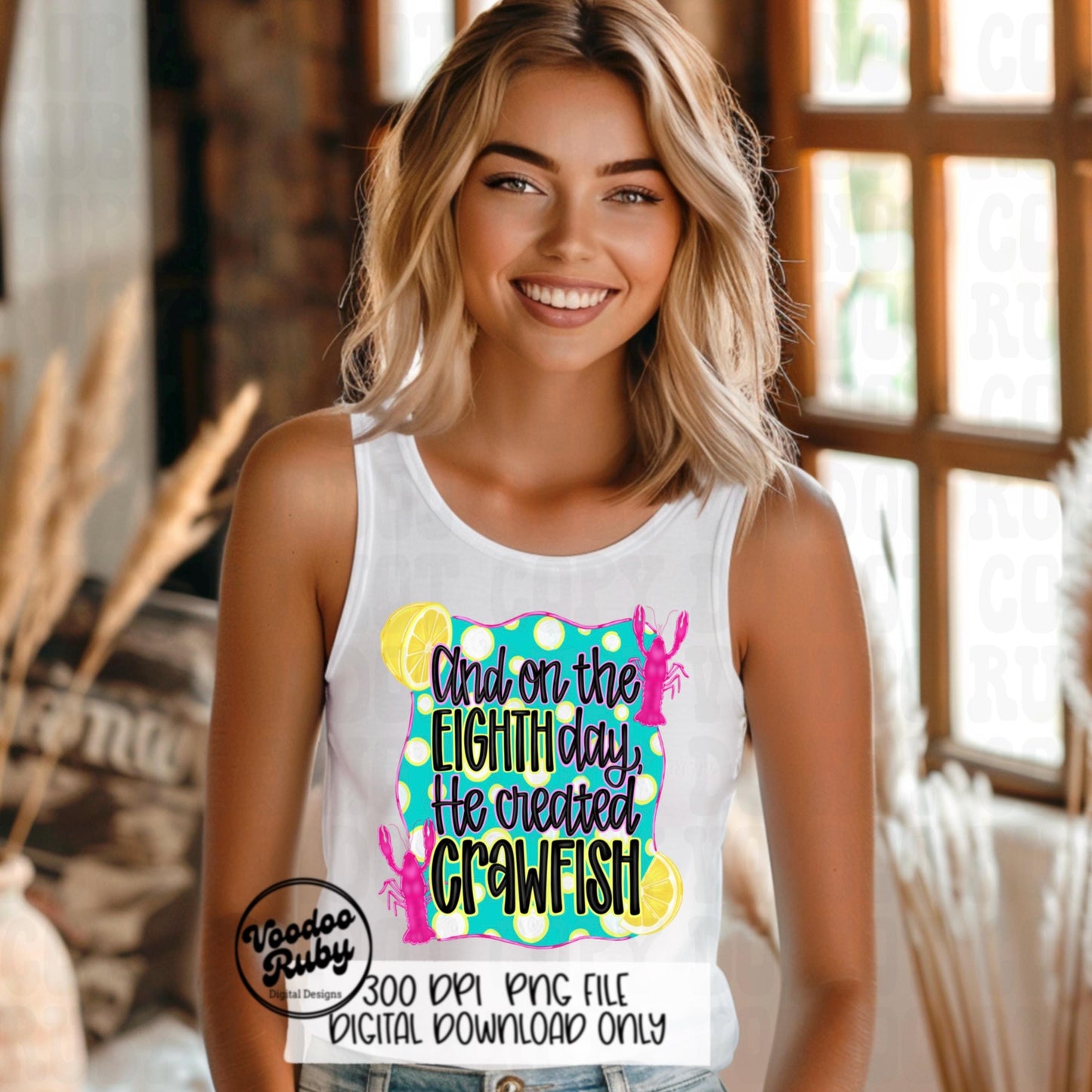 Jesus Crawfish Boil PNG: Louisiana Cajun Design (Digital Download)