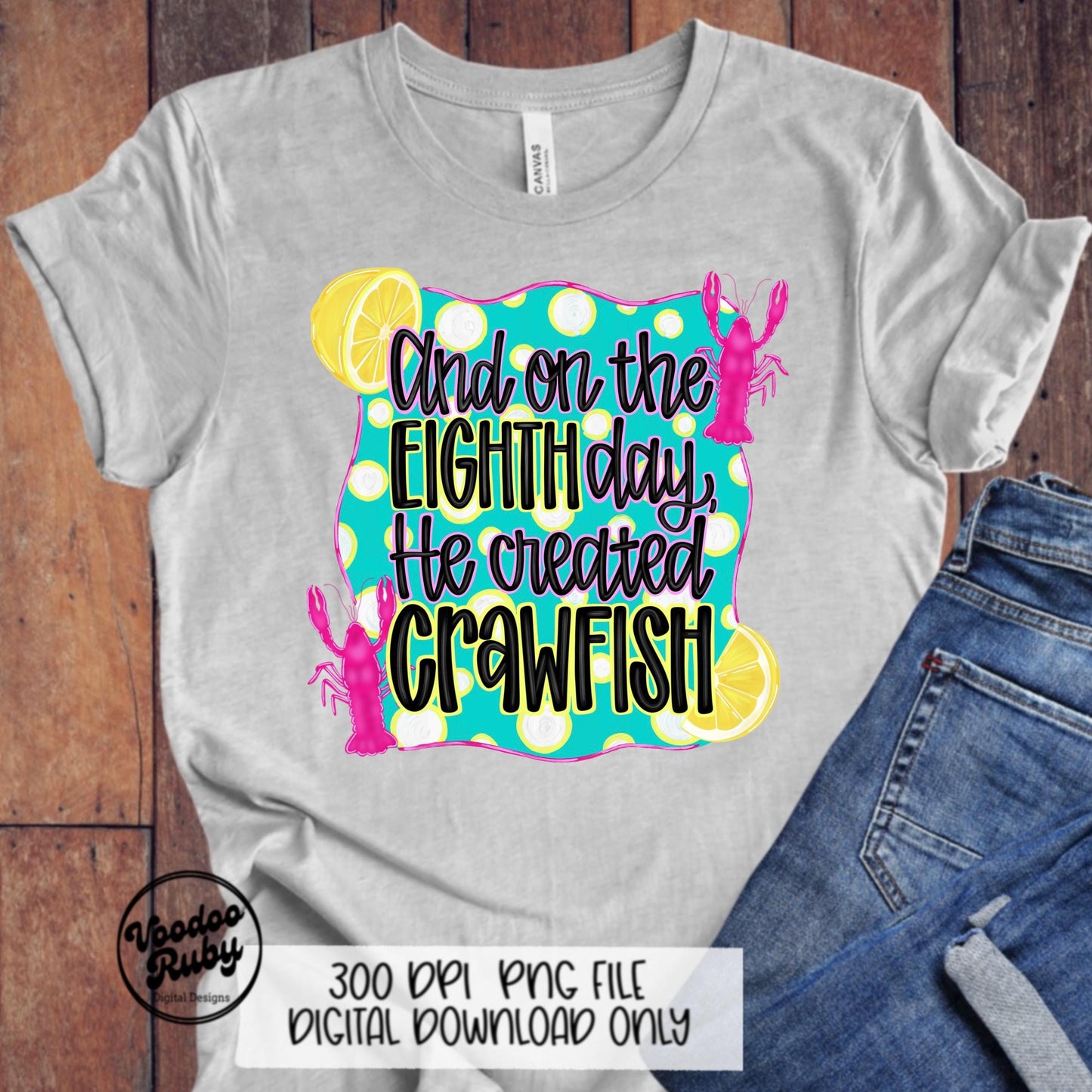 Jesus Crawfish Boil PNG: Louisiana Cajun Design (Digital Download)