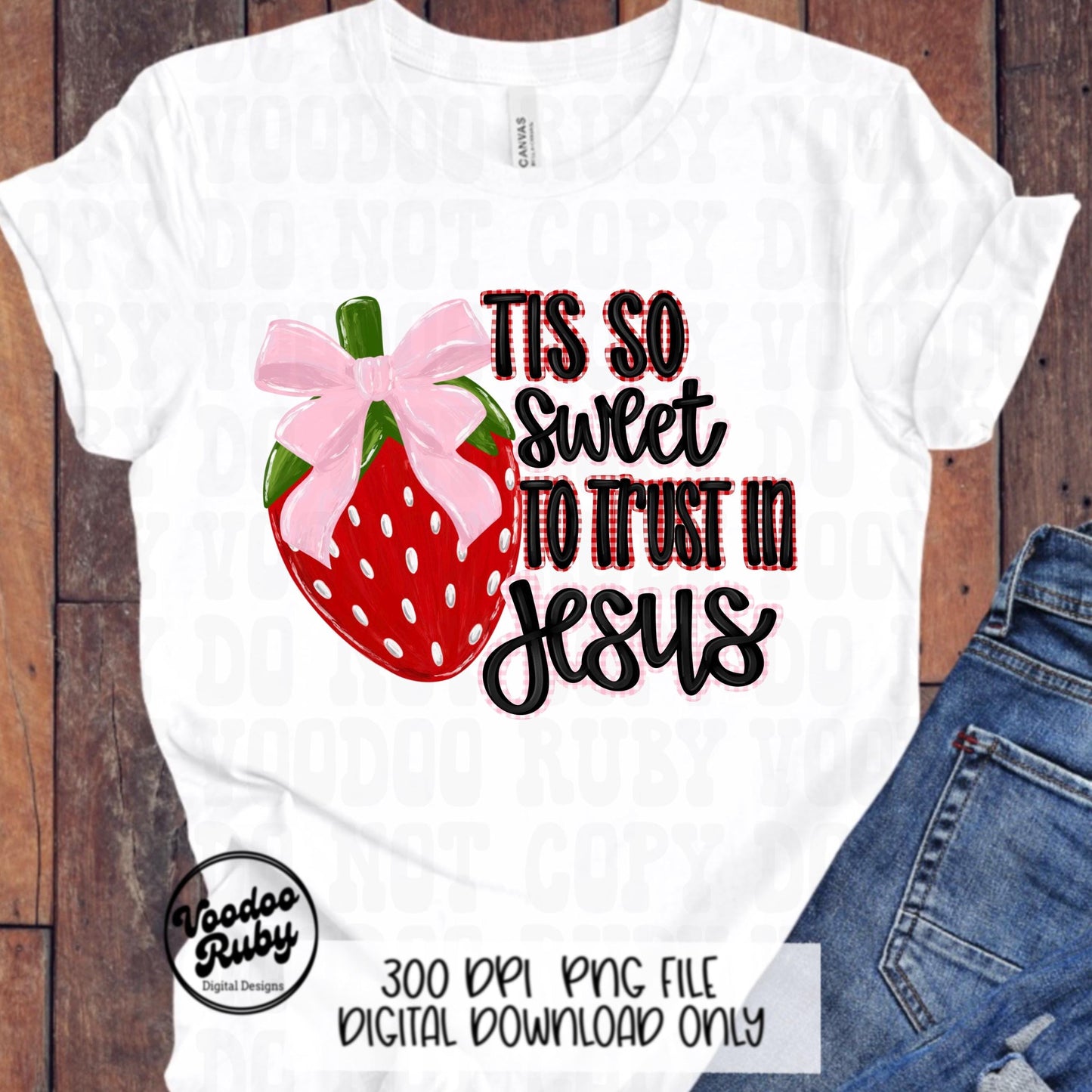 Strawberry Jesus PNG: Christian Hymn Verse (Digital Download)