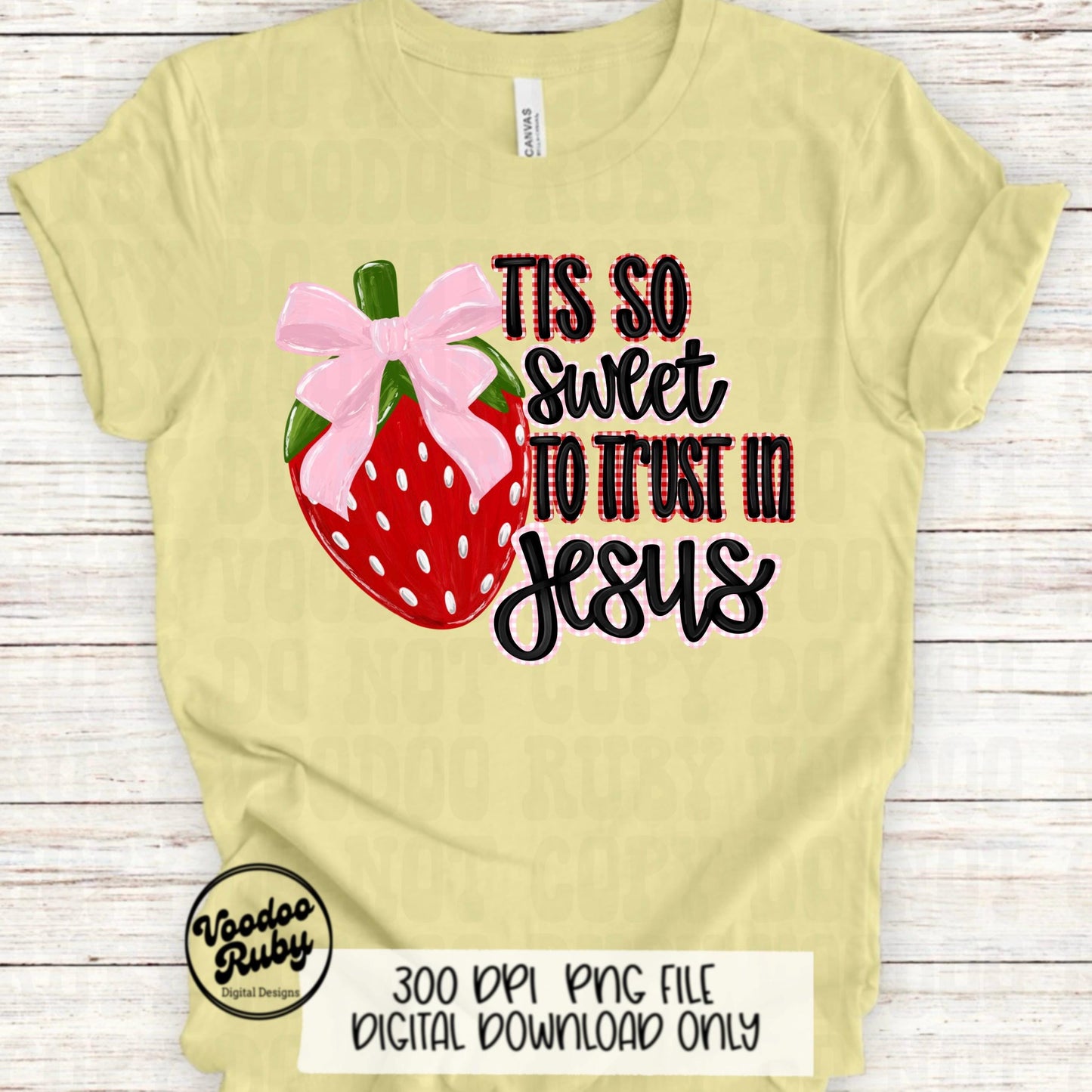 Strawberry Jesus PNG: Christian Hymn Verse (Digital Download)