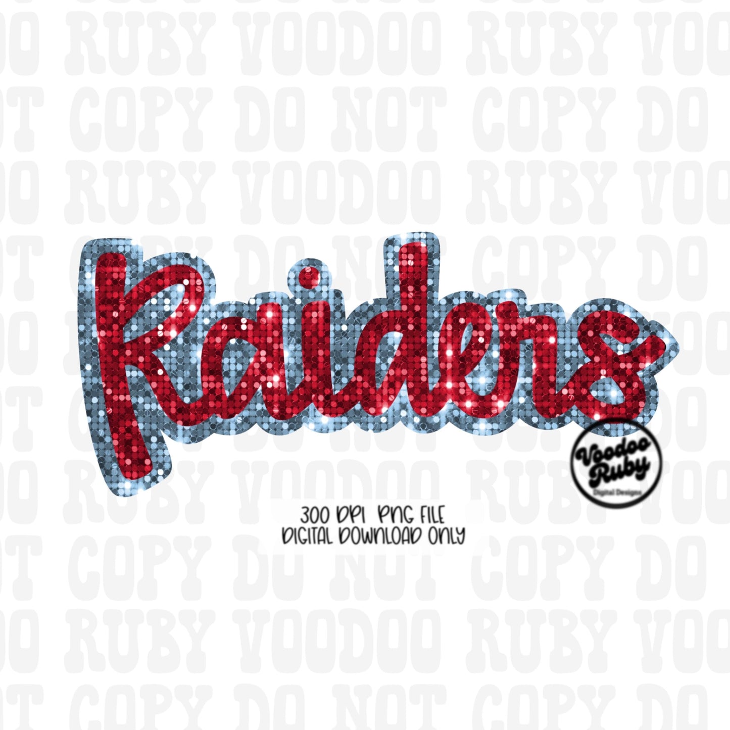 Raiders PNG Design Sequins Glitter Hand Drawn Digital Download Faux Sequins Patch PNG Printable Clip Art Faux Appliqué Raiders Football DTF