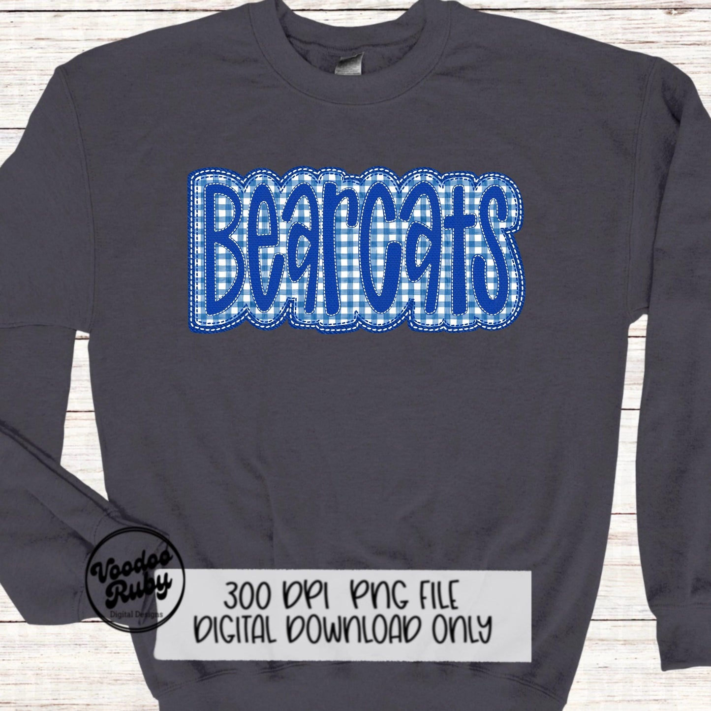 Bearcats PNG Sublimation Design Embroidery Faux Applique Hand Drawn Digital Download Sublimation Bearcats PNG Football png Bearcats DTF Printable
