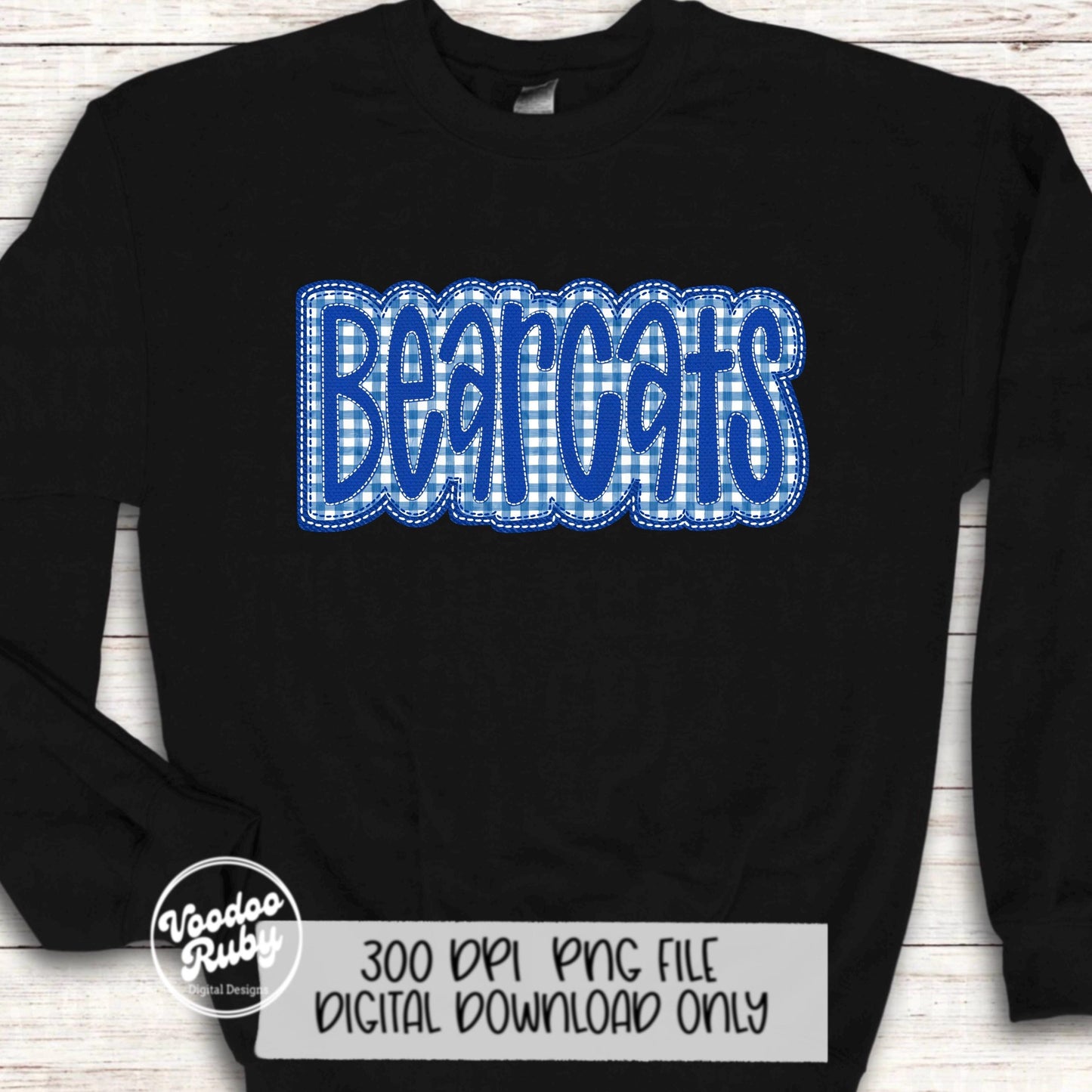 Bearcats PNG Sublimation Design Embroidery Faux Applique Hand Drawn Digital Download Sublimation Bearcats PNG Football png Bearcats DTF Printable