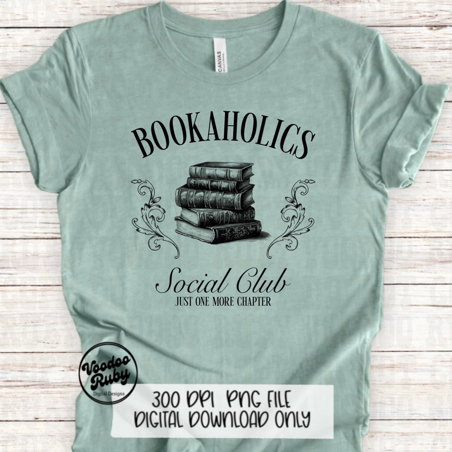 Bookaholics Social Club PNG Design Sublimation Hand Drawn Digital Download Funny Book Reading PNG Just One More Chapter dtf Printable