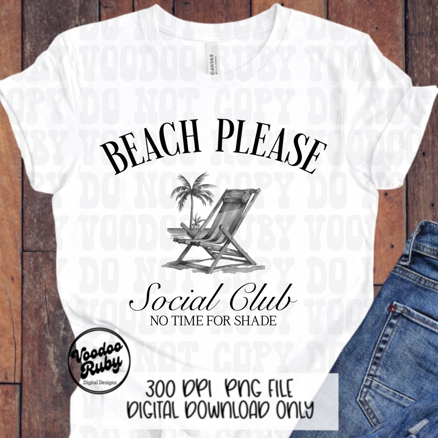 Beach Please PNG Design Social Club Summer PNG No Shade Sublimation Design Digital Download Beach Please DTF Printable