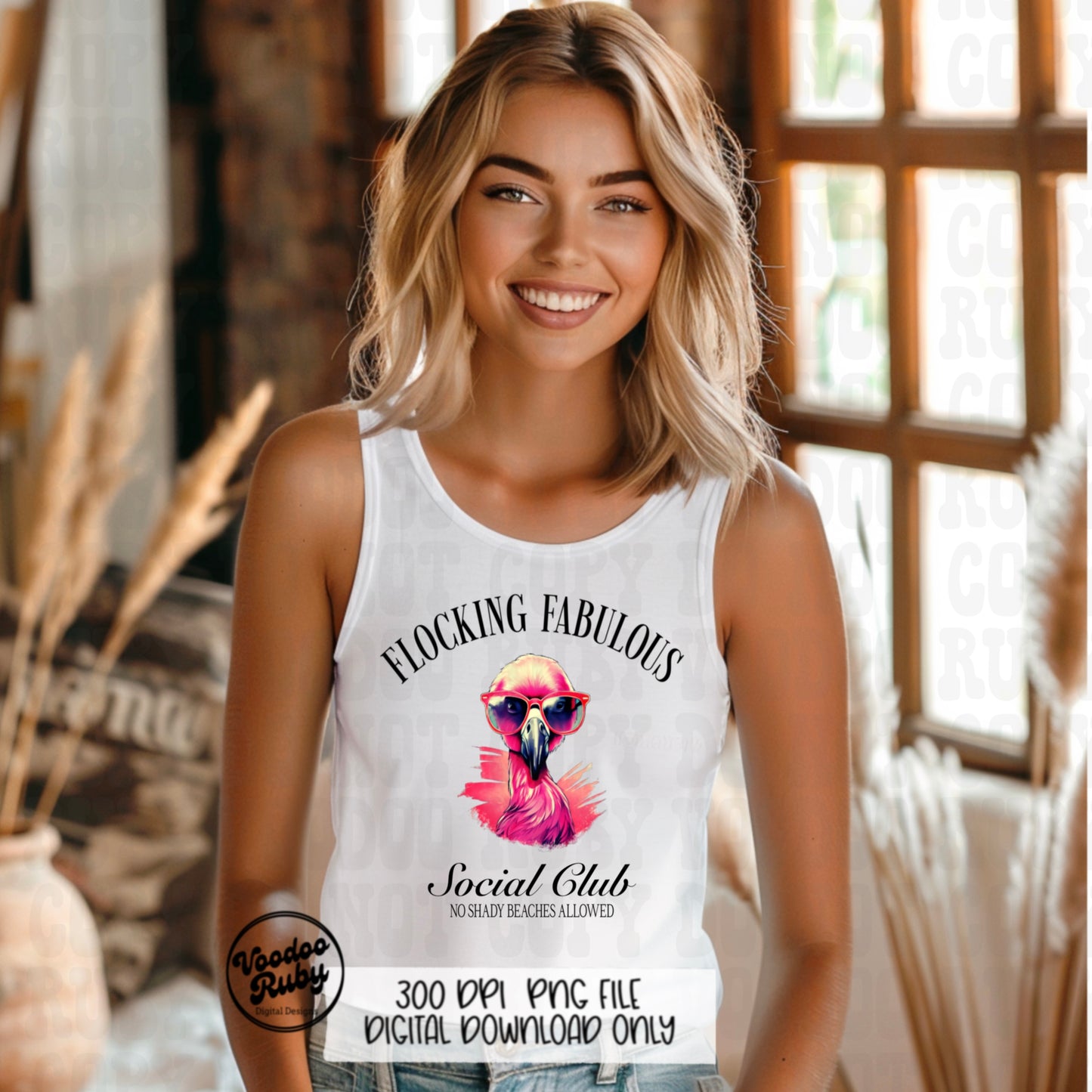 Flamingo PNG Design Flocking Fabulous Social Club PNG Summer Sublimation Design Digital Download No Shady Beaches Sublimation DTF Printable