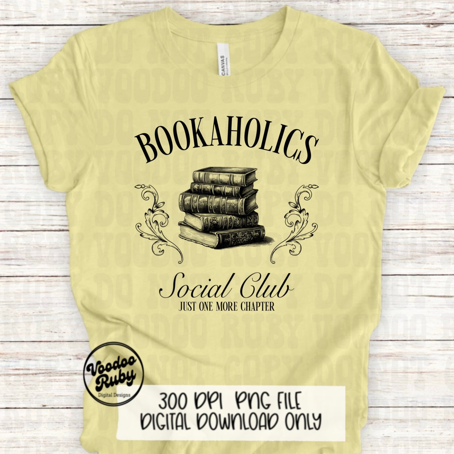 Bookaholics Social Club PNG Design Sublimation Hand Drawn Digital Download Funny Book Reading PNG Just One More Chapter dtf Printable