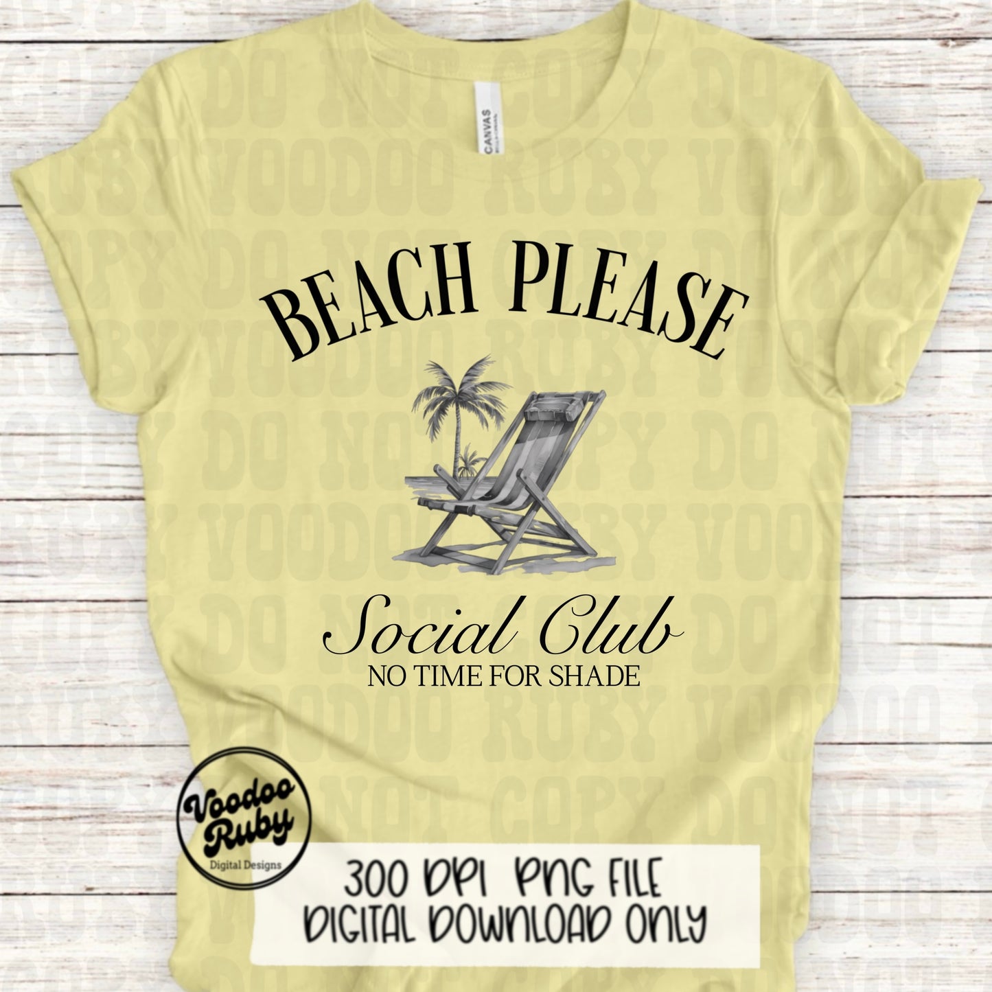 Beach Please PNG Design Social Club Summer PNG No Shade Sublimation Design Digital Download Beach Please DTF Printable