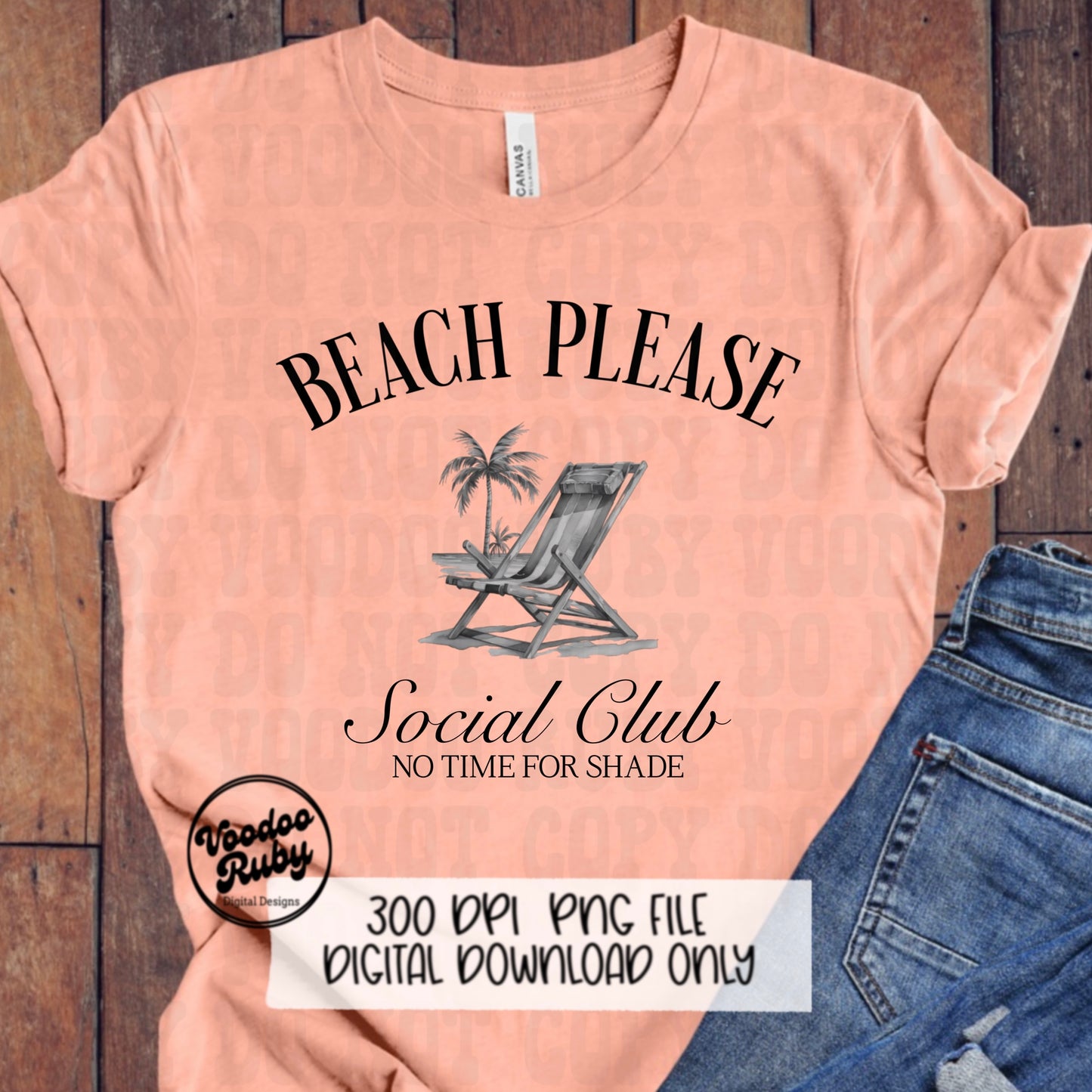 Beach Please PNG Design Social Club Summer PNG No Shade Sublimation Design Digital Download Beach Please DTF Printable