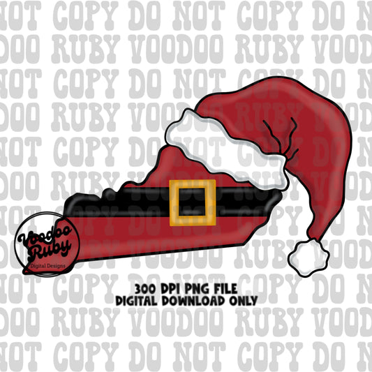 Kentucky PNG Design Christmas Hand Drawn Digital Download KY Santa png Merry Christmas Sublimation Blanks DTF Printable Clip Art