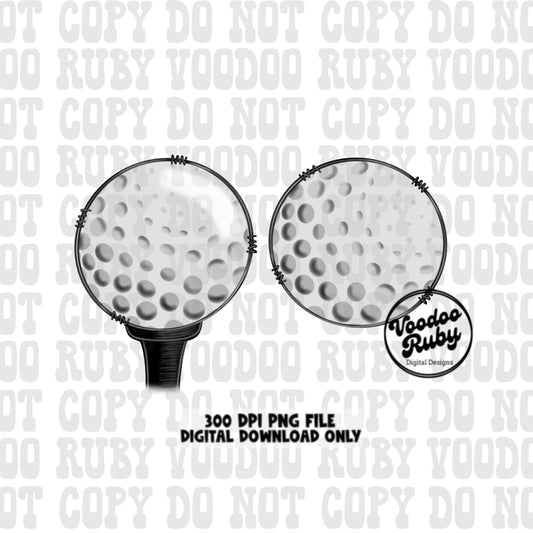 Golf Sublimation PNG Hand Drawn Digital Download Golf PNG Golf Clip Art Sports Printable Golf Doodle Design