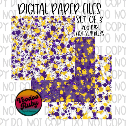 Purple Gold Splatter PNG Background Sublimation Digital Paper PNG Bundle Hand Drawn Digital Download DTF Printable Bleach Shirt png