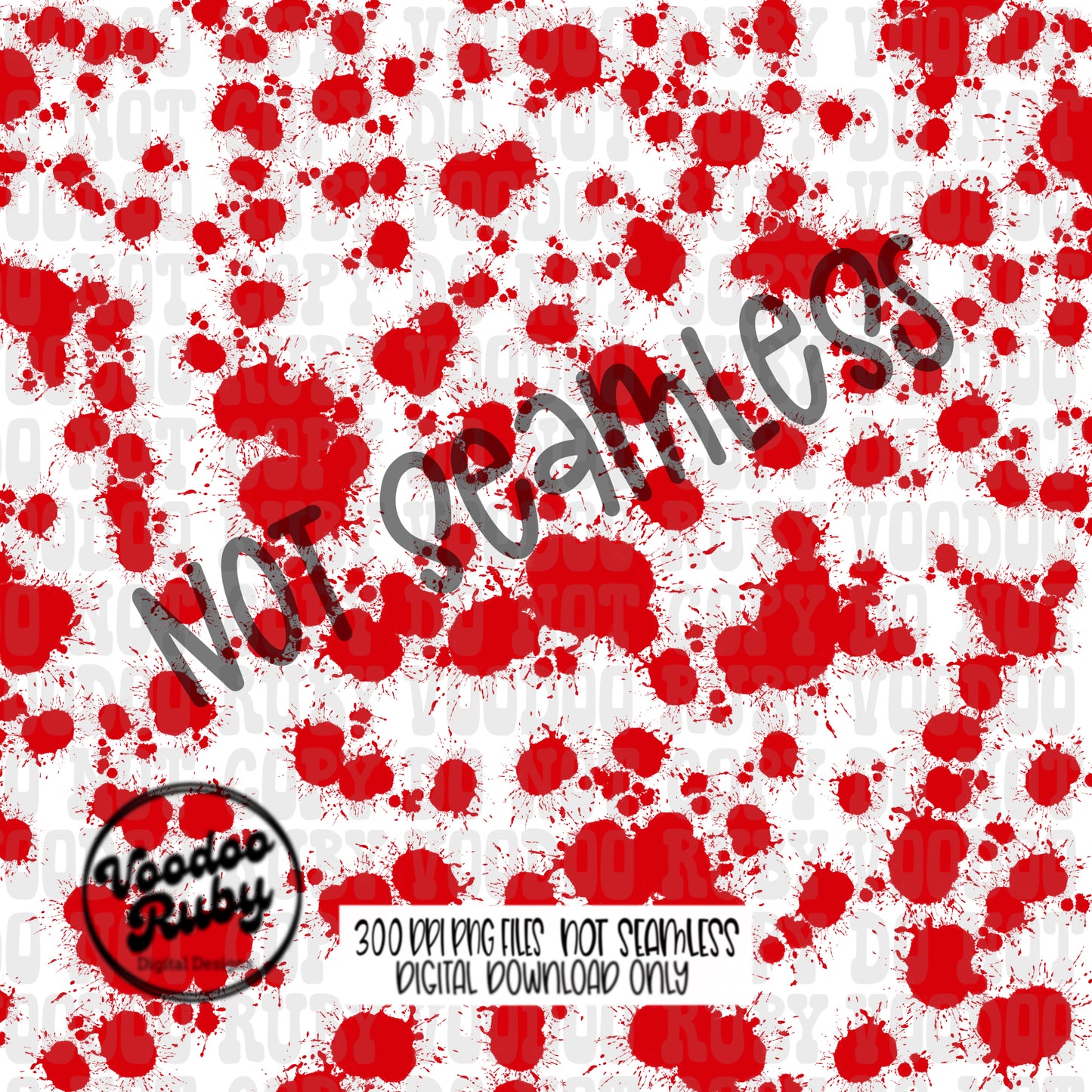 Blood Splatter Paint Digital Paper PNG Bundle Sublimation Hand Drawn Digital Download Crime Show PNG Printable Clip Art