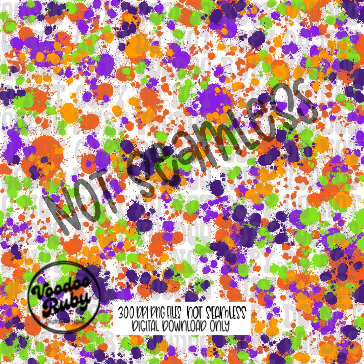 Halloween Paint Splatter Digital Paper PNG Bundle Sublimation Bleach Splatter Hand Drawn Digital Download Halloween PNG Halloween Printable