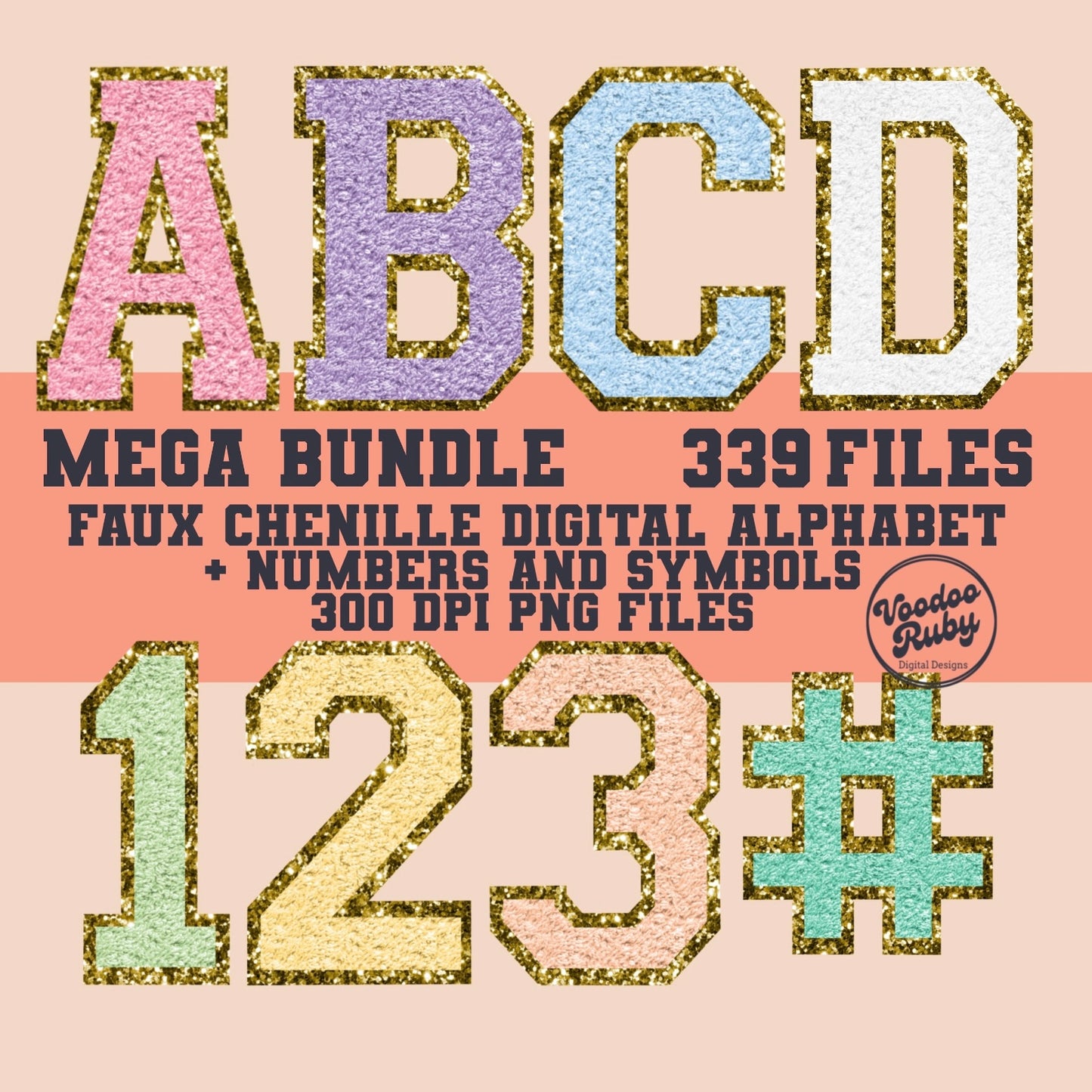 Chenille Alphabet PNG Bundle Faux Chenille Letter Patches Digital Download Sublimation Sports Letters PNG Alpha Pack DTF Printable Clip Art