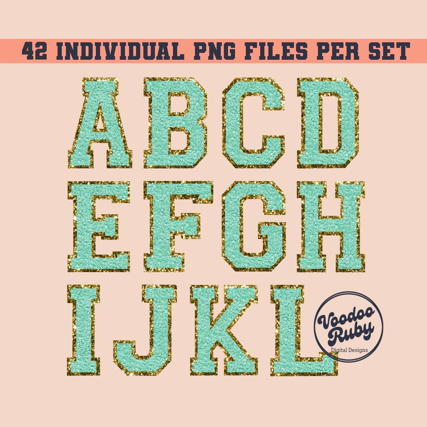 Chenille Alphabet PNG Bundle Faux Chenille Letter Patches Digital Download Sublimation Sports Letters PNG Alpha Pack DTF Printable Clip Art