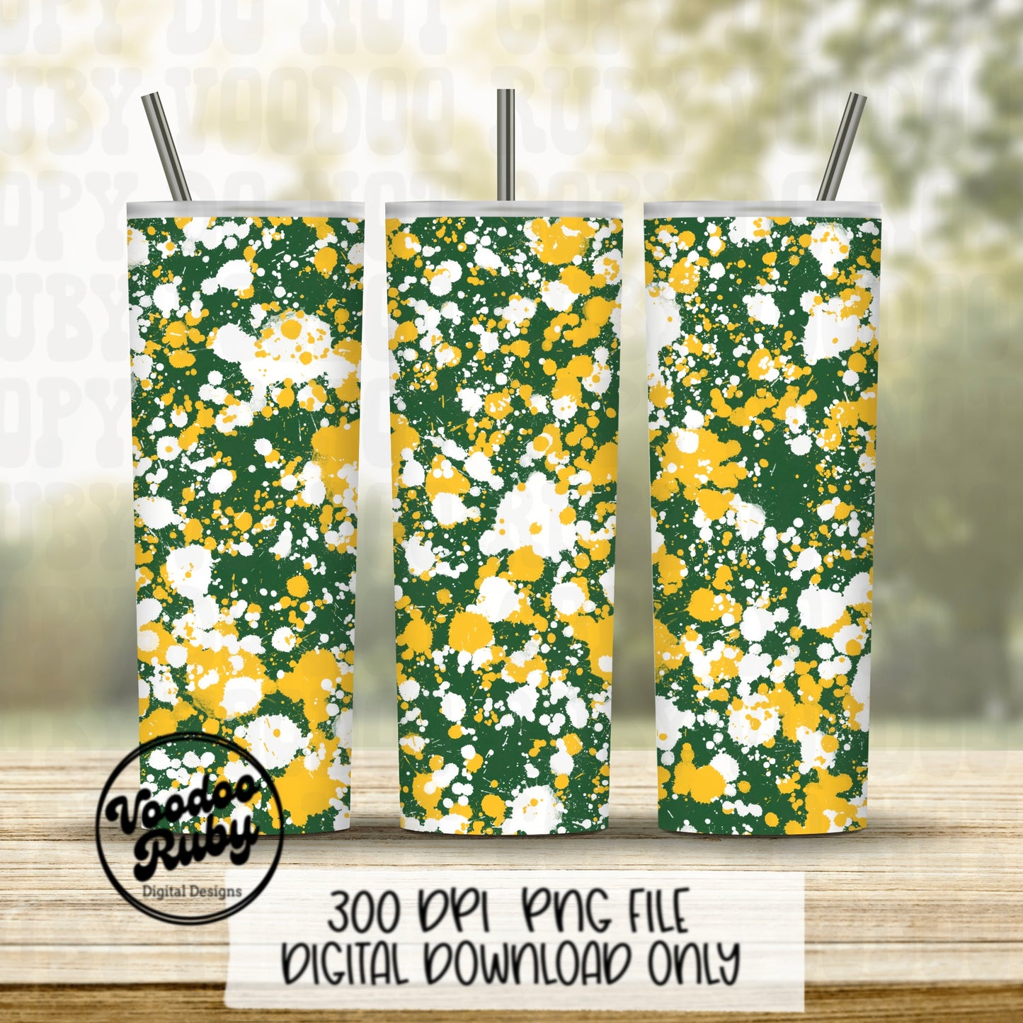 Green and Yellow Gold Splatter Paint Sublimation PNG Design Bundle Tumbler PNG Hand Drawn Digital Design Download Green Gold Splatter PNG