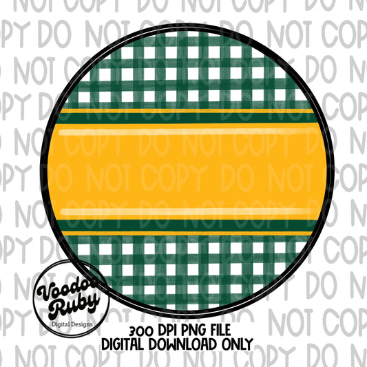 Green and Gold Blank Background PNG Sublimation Design | Hand Drawn Digital Download | DIY Blank Custom Design
