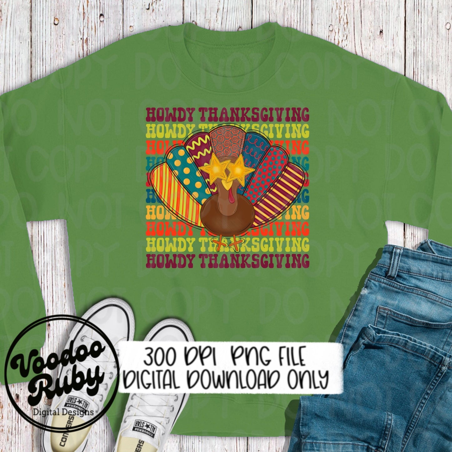 Howdy Thanksgiving PNG Design Sublimation Turkey PNG Hand Drawn Digital Download Thankful PNG Happy Thanksgiving png Turkey dtf Printable