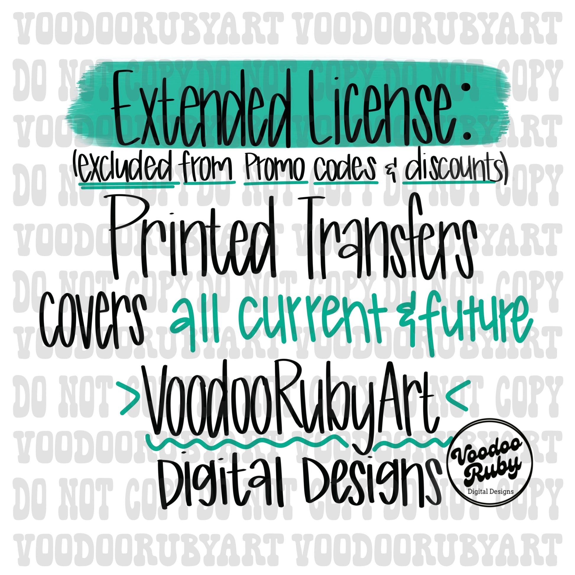 Extended Use License For Printed Transfers for All Current and Future Designs