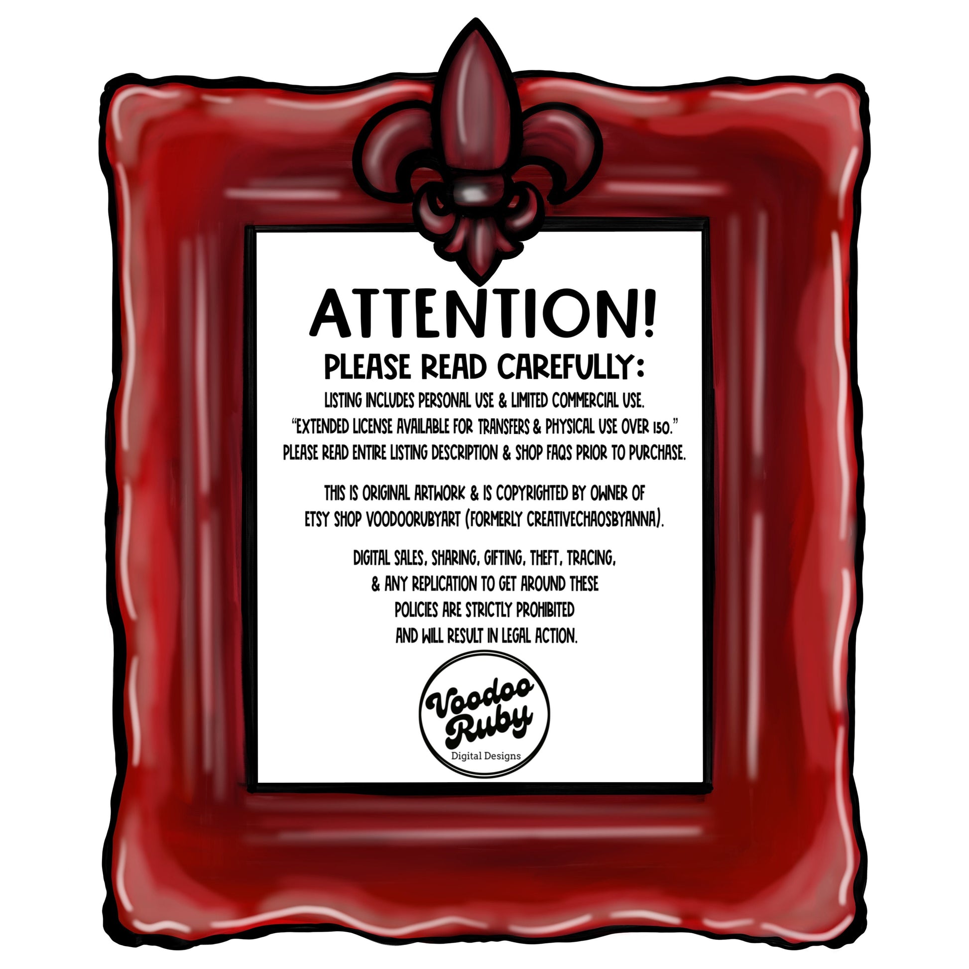 Extended Use License for Printed Transfers for One Digital Design