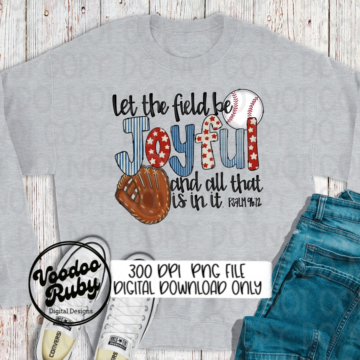 Baseball PNG Design Hand Drawn Digital Download Let The Field Be Joyful Baseball Glove Baseball Doodle Letters Sublimation DTF Printable