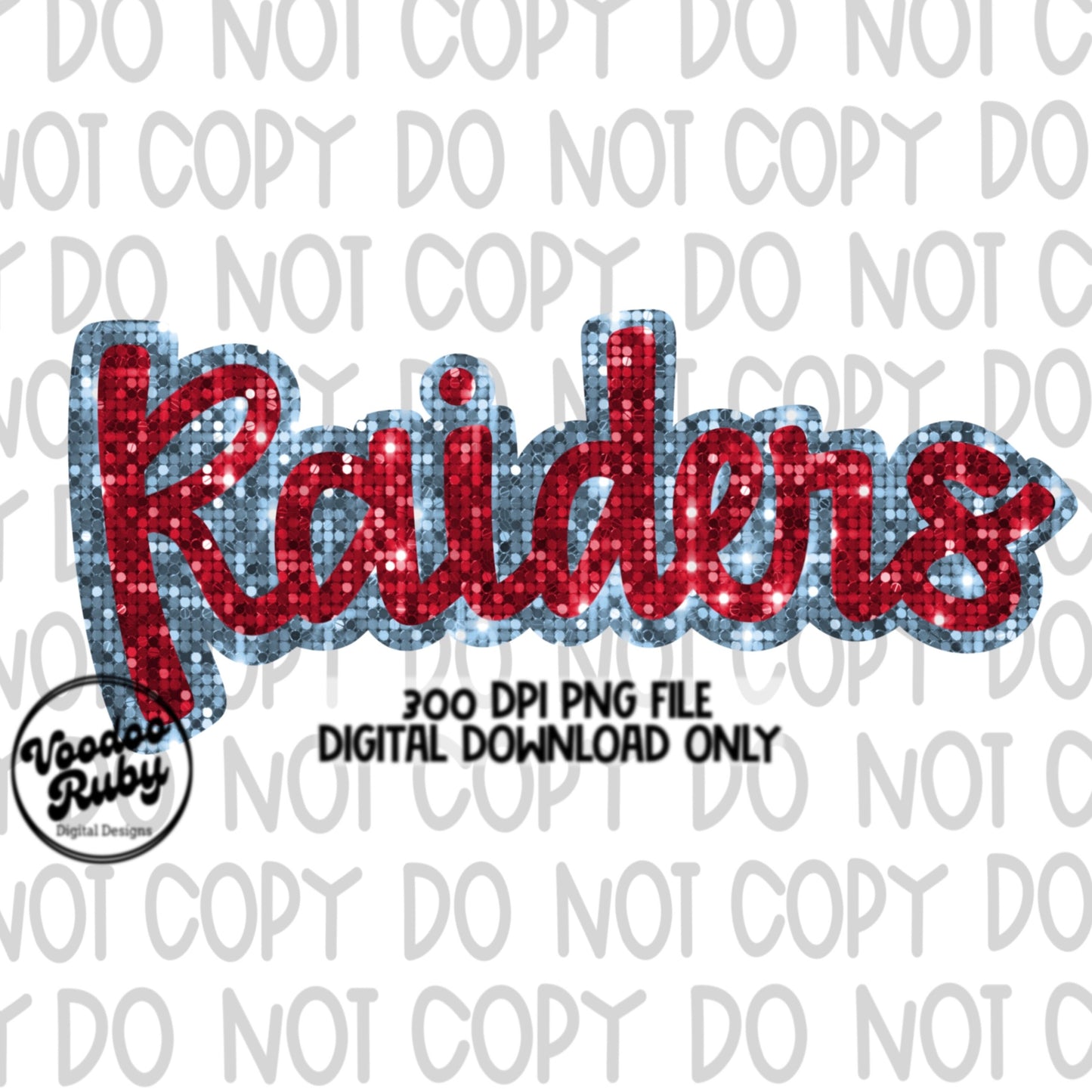 Raiders PNG Design Sequins Glitter Hand Drawn Digital Download Faux Sequins Patch PNG Printable Clip Art Faux Appliqué Raiders Football DTF