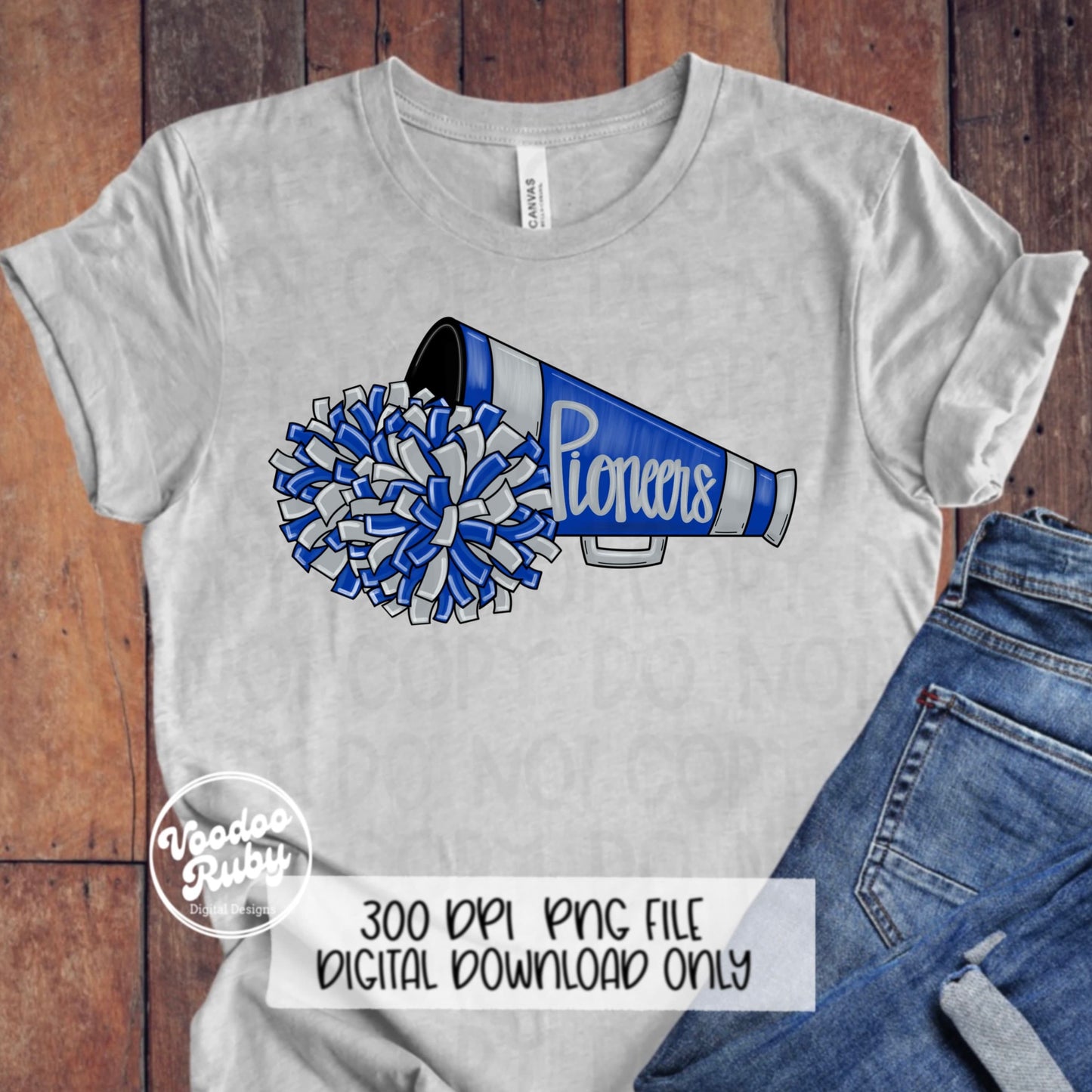 Pioneers PNG Design Cheer PNG Hand Drawn Digital Download Sublimation Pioneers PNG Cheerleader Clip Art Cheer Dtf Printable Megaphone png