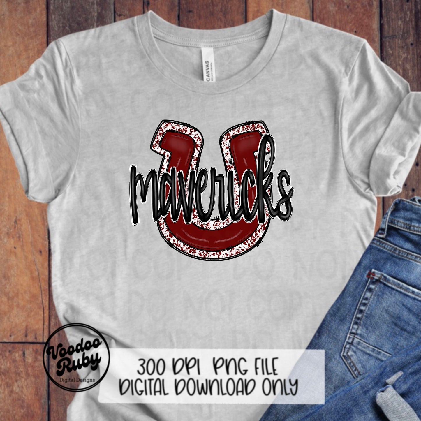 Mavericks PNG Design Hand Drawn Digital Download Sublimation Football PNG Maroon Mavericks Football png Mavericks DTF Printable Mascot