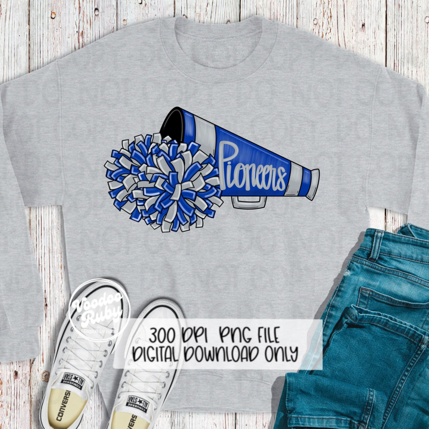 Pioneers PNG Design Cheer PNG Hand Drawn Digital Download Sublimation Pioneers PNG Cheerleader Clip Art Cheer Dtf Printable Megaphone png