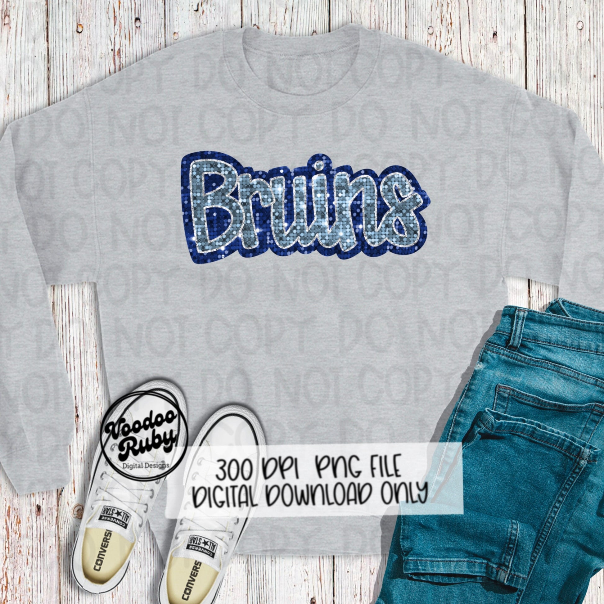 Bruins PNG Design Sequins Glitter Hand Drawn Digital Download Faux Sequins Patch PNG Printable Faux Appliqué Bruins Football DTF