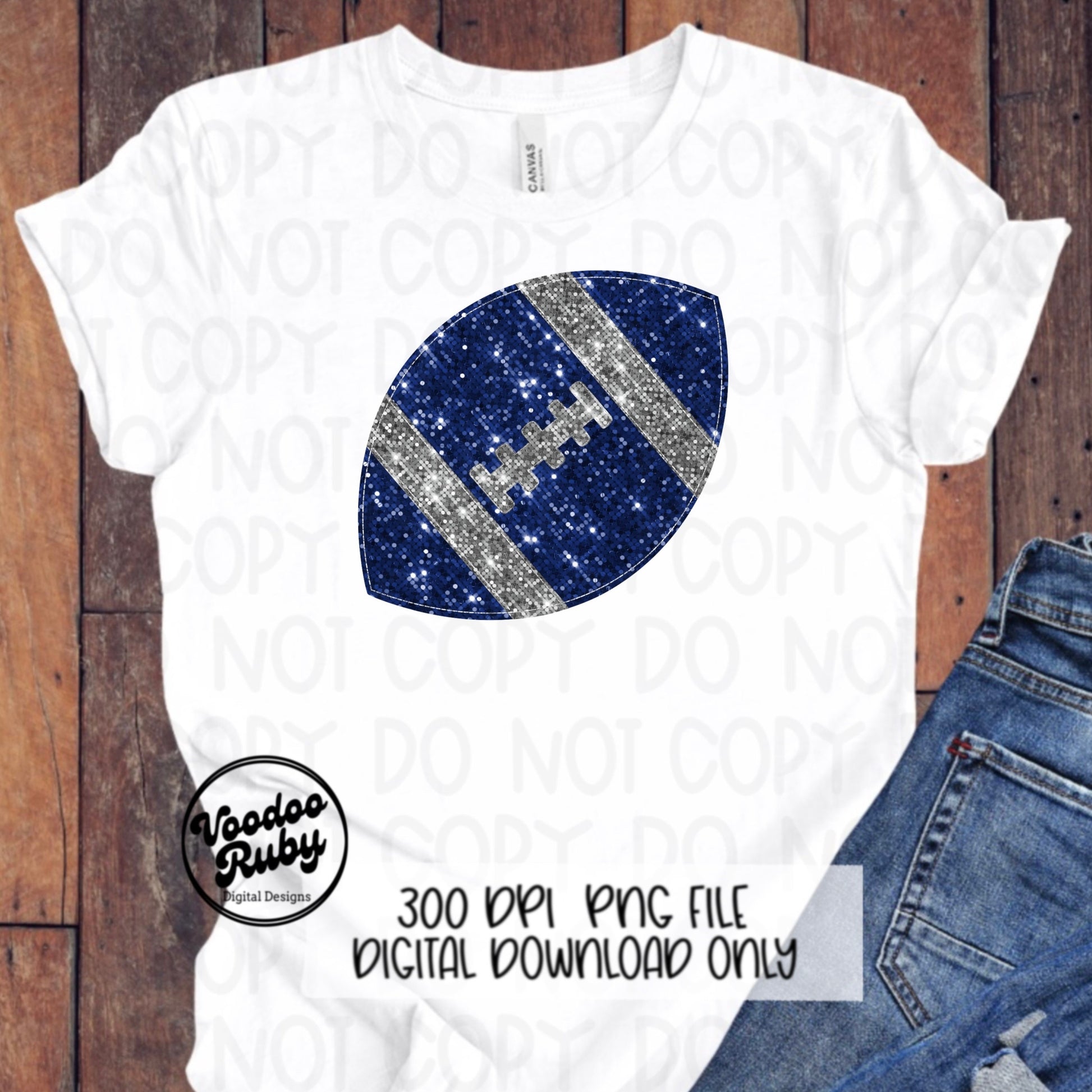 Sequin Football PNG Design Glitter Hand Drawn Digital Download Faux Sequins Patch PNG Printable Clip Art Faux Appliqué Football DTF
