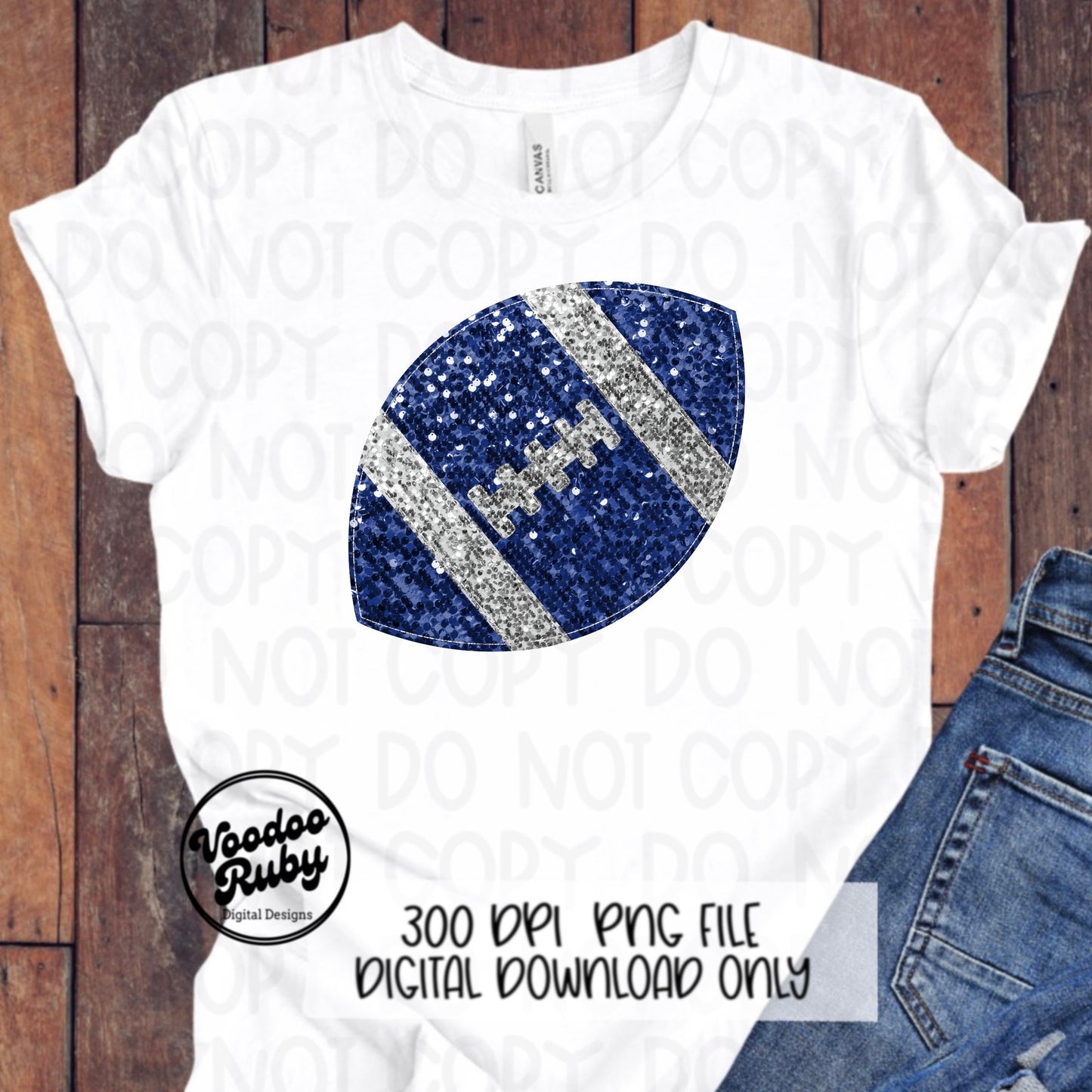 Sequin Football PNG Design Glitter Hand Drawn Digital Download Faux Sequins Patch PNG Printable Clip Art Faux Appliqué Football DTF