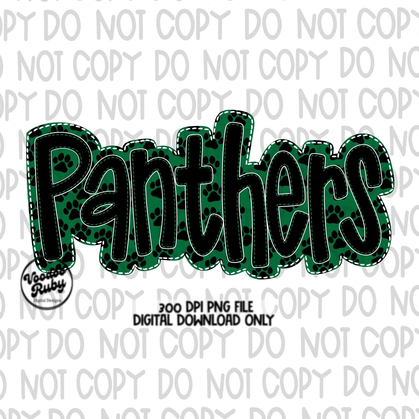 Panthers PNG Design Embroidery Faux Applique Hand Drawn Digital Download Sublimation Panthers DTF Printable Mascot Football