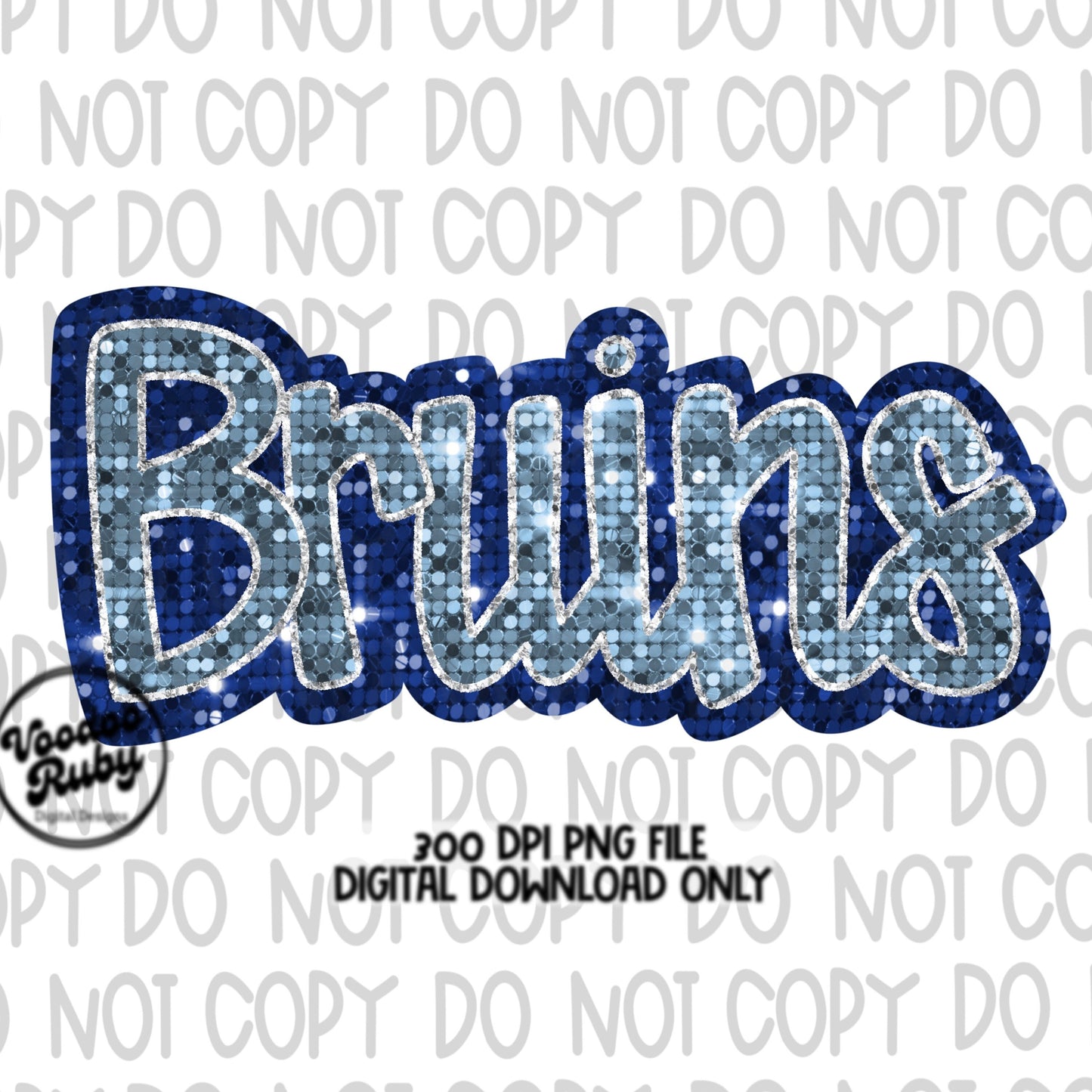 Bruins PNG Design Sequins Glitter Hand Drawn Digital Download Faux Sequins Patch PNG Printable Faux Appliqué Bruins Football DTF