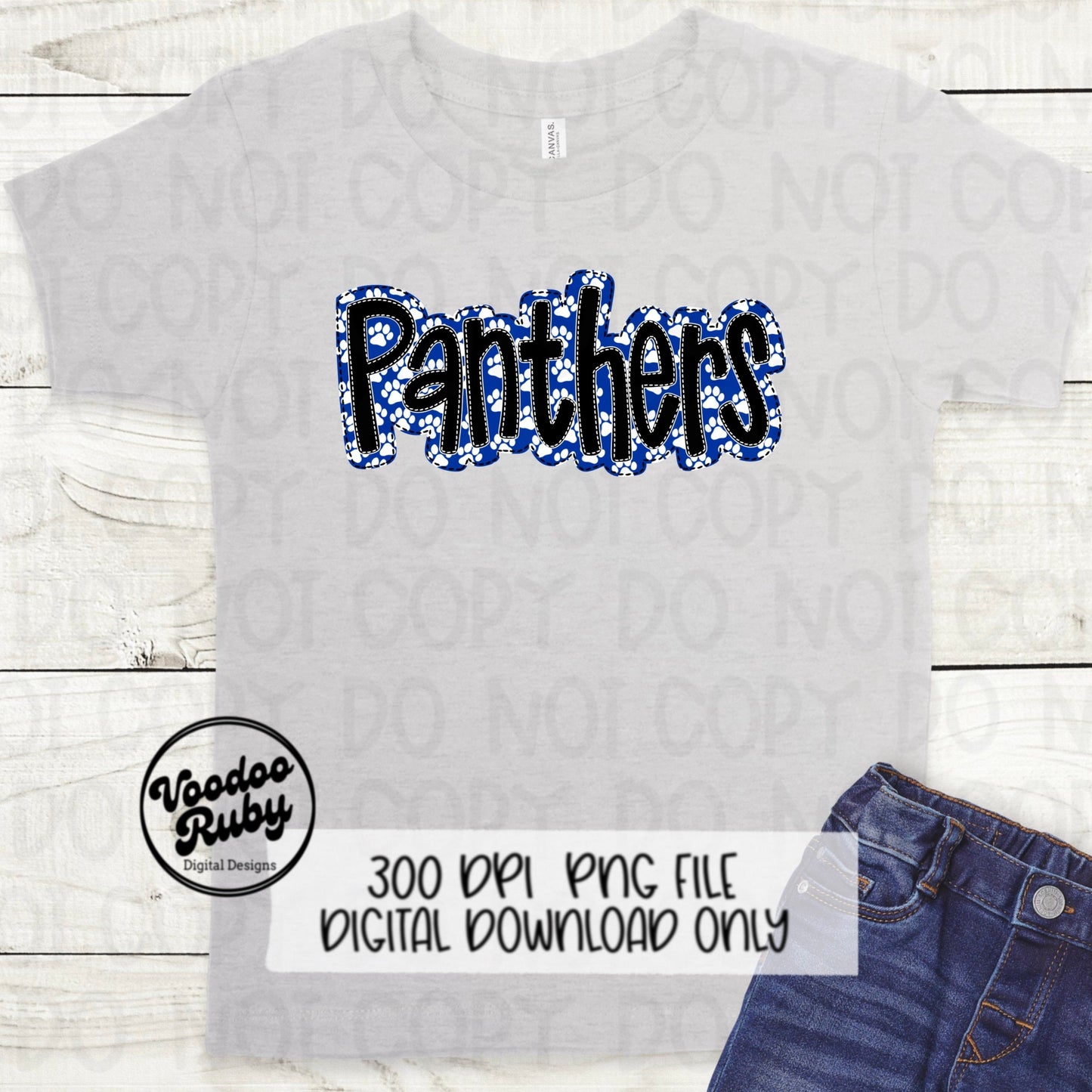 Panthers PNG Design Embroidery Faux Applique Hand Drawn Digital Download Sublimation Panthers DTF Printable Mascot Football