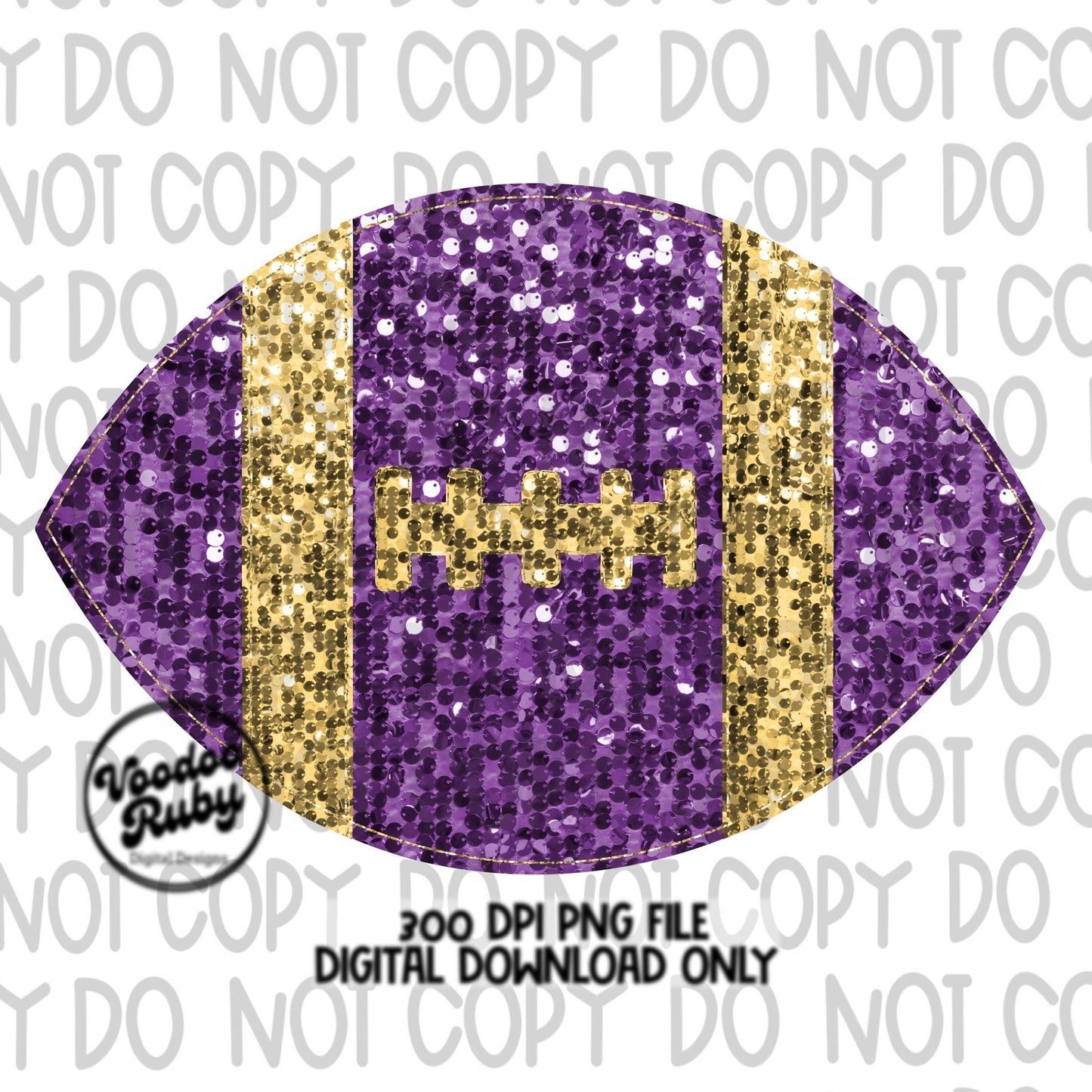 Sequin Football PNG Design Glitter Hand Drawn Digital Download Faux Sequins Patch PNG Printable Clip Art Faux Appliqué Football DTF