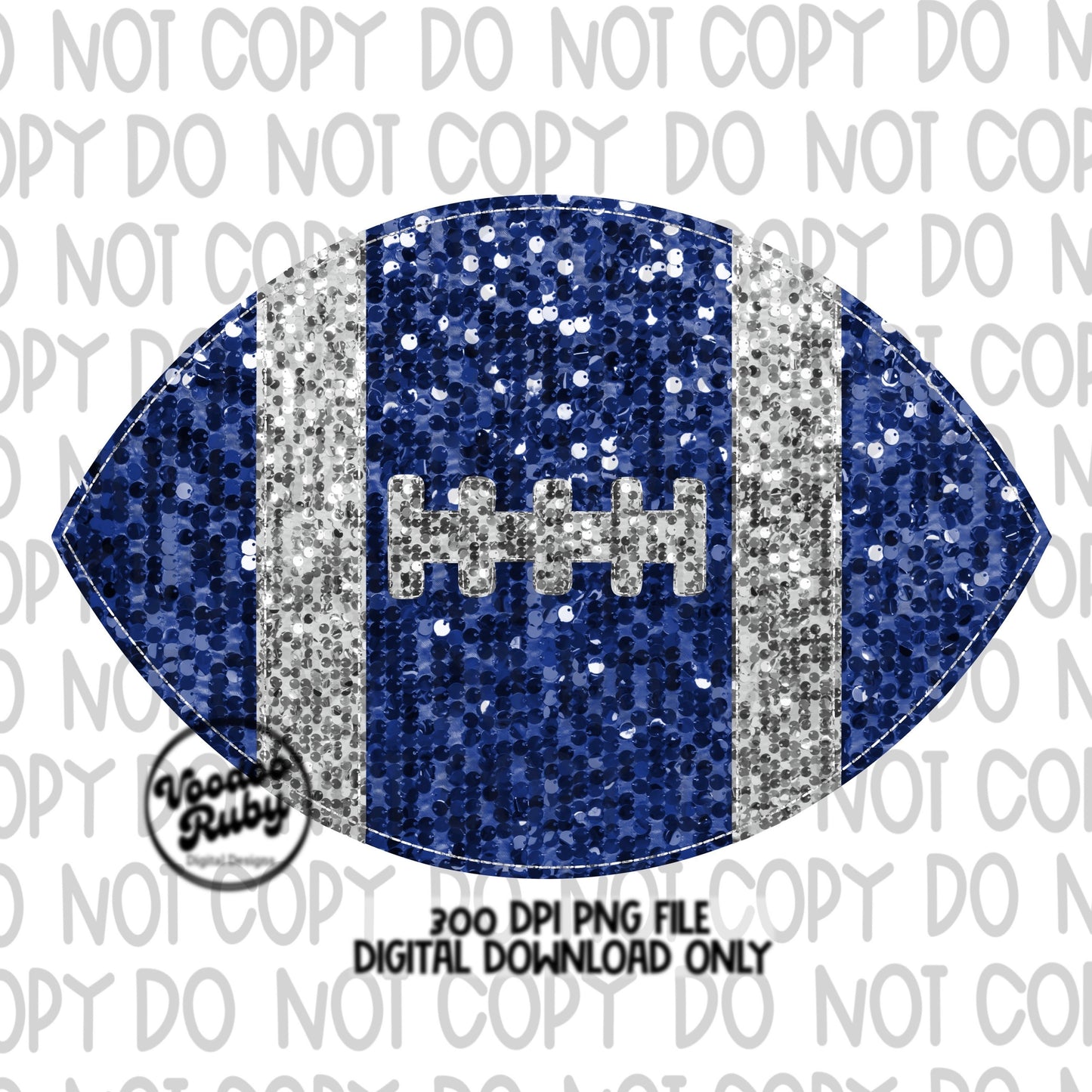 Sequin Football PNG Design Glitter Hand Drawn Digital Download Faux Sequins Patch PNG Printable Clip Art Faux Appliqué Football DTF
