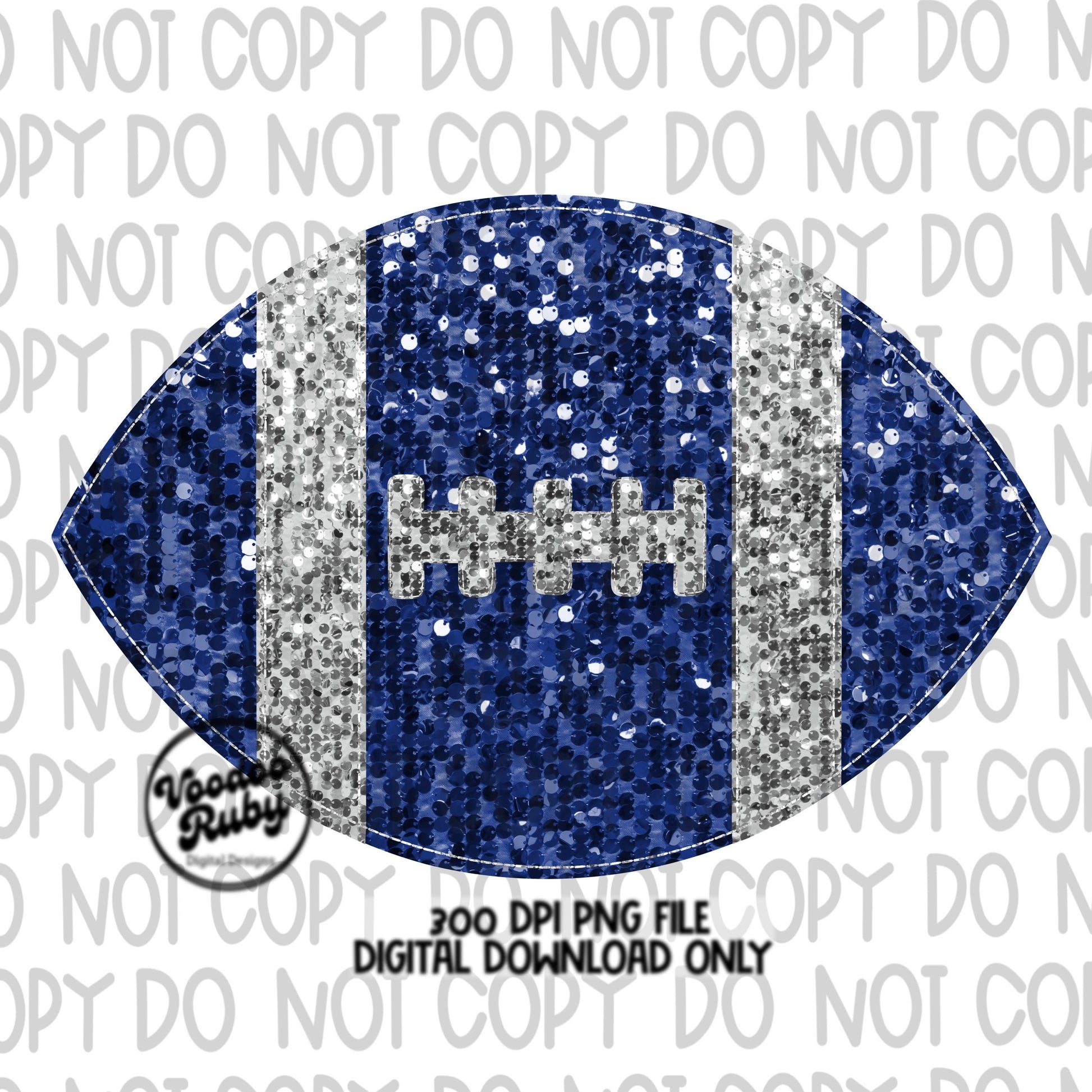 Sequin Football PNG Design Glitter Hand Drawn Digital Download Faux Sequins Patch PNG Printable Clip Art Faux Appliqué Football DTF